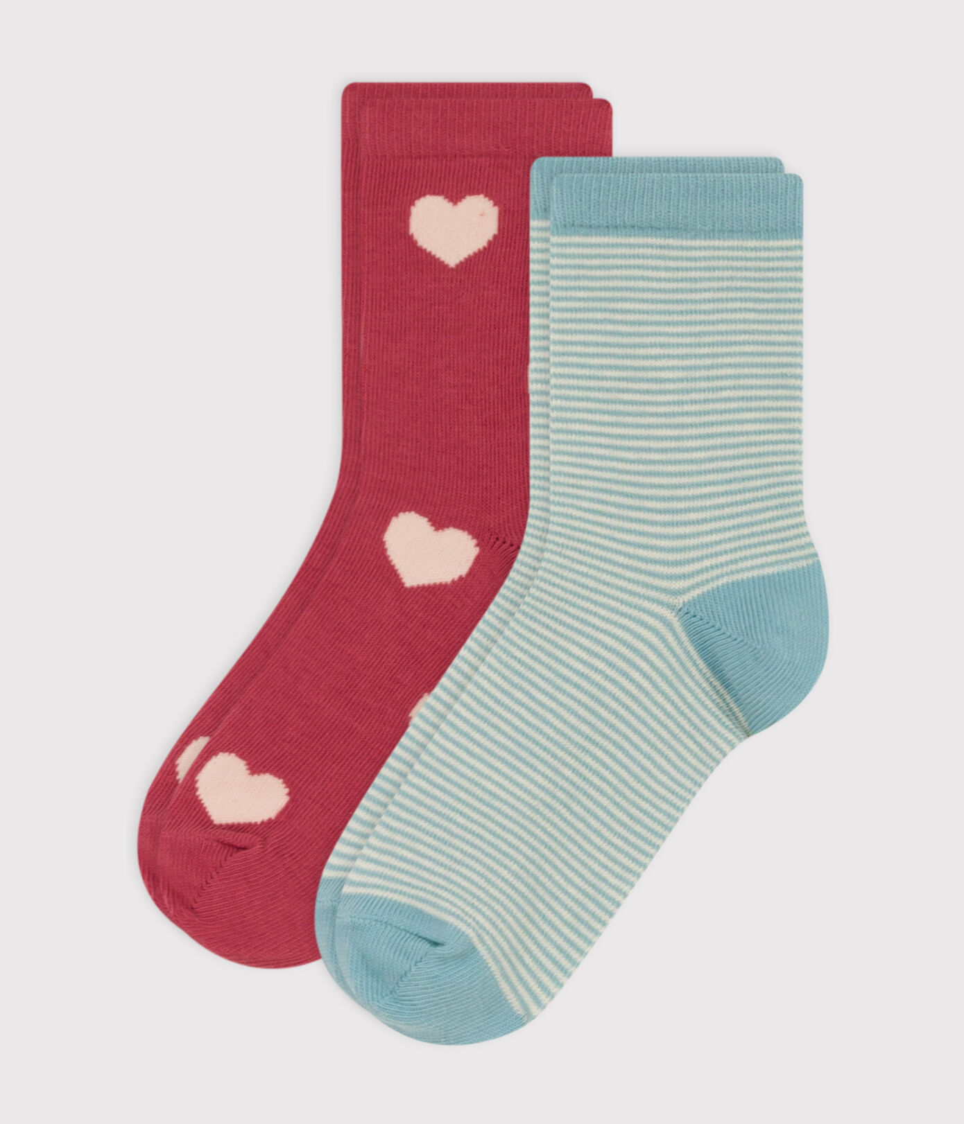 Lot de 2 paires de chaussettes curs en jersey de coton enfants