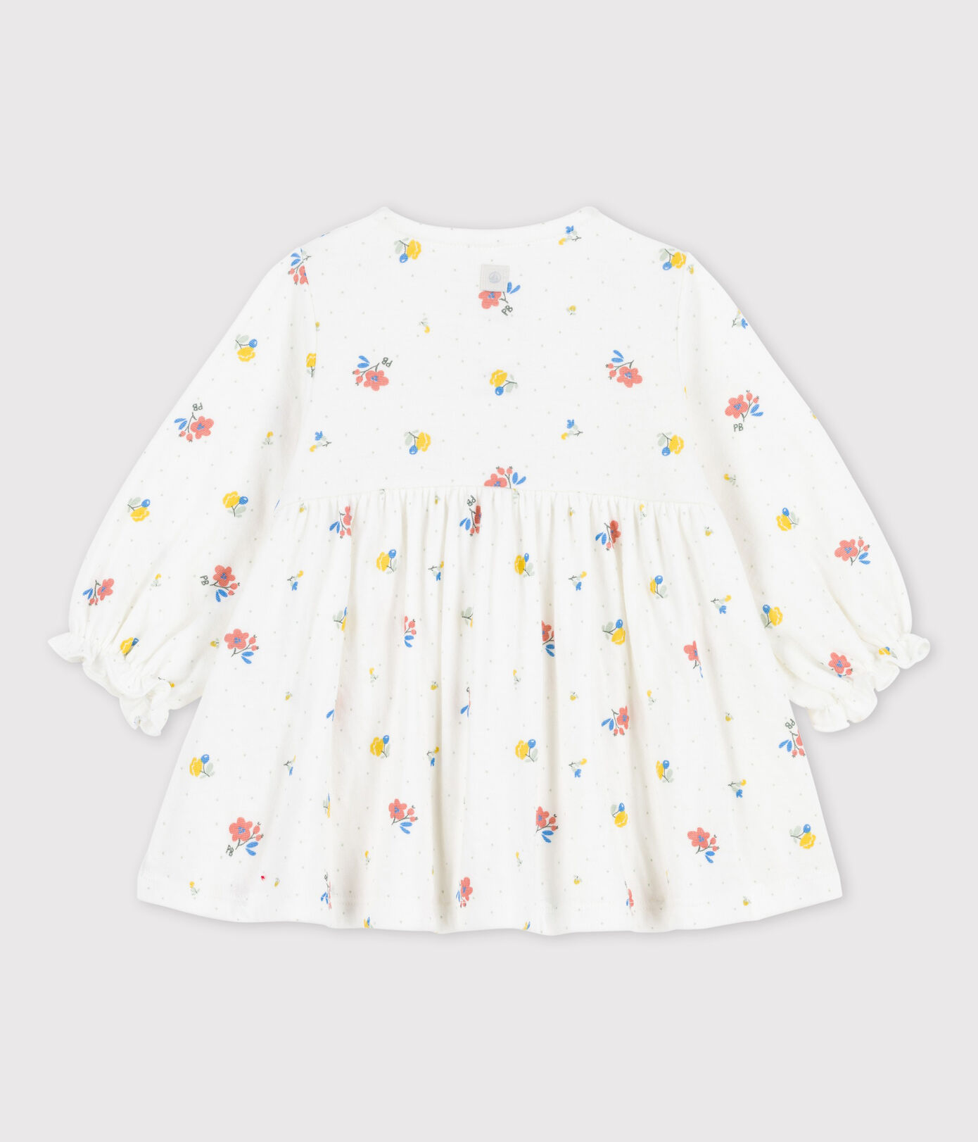Robe imprimé fleuri en tubique bio bébé