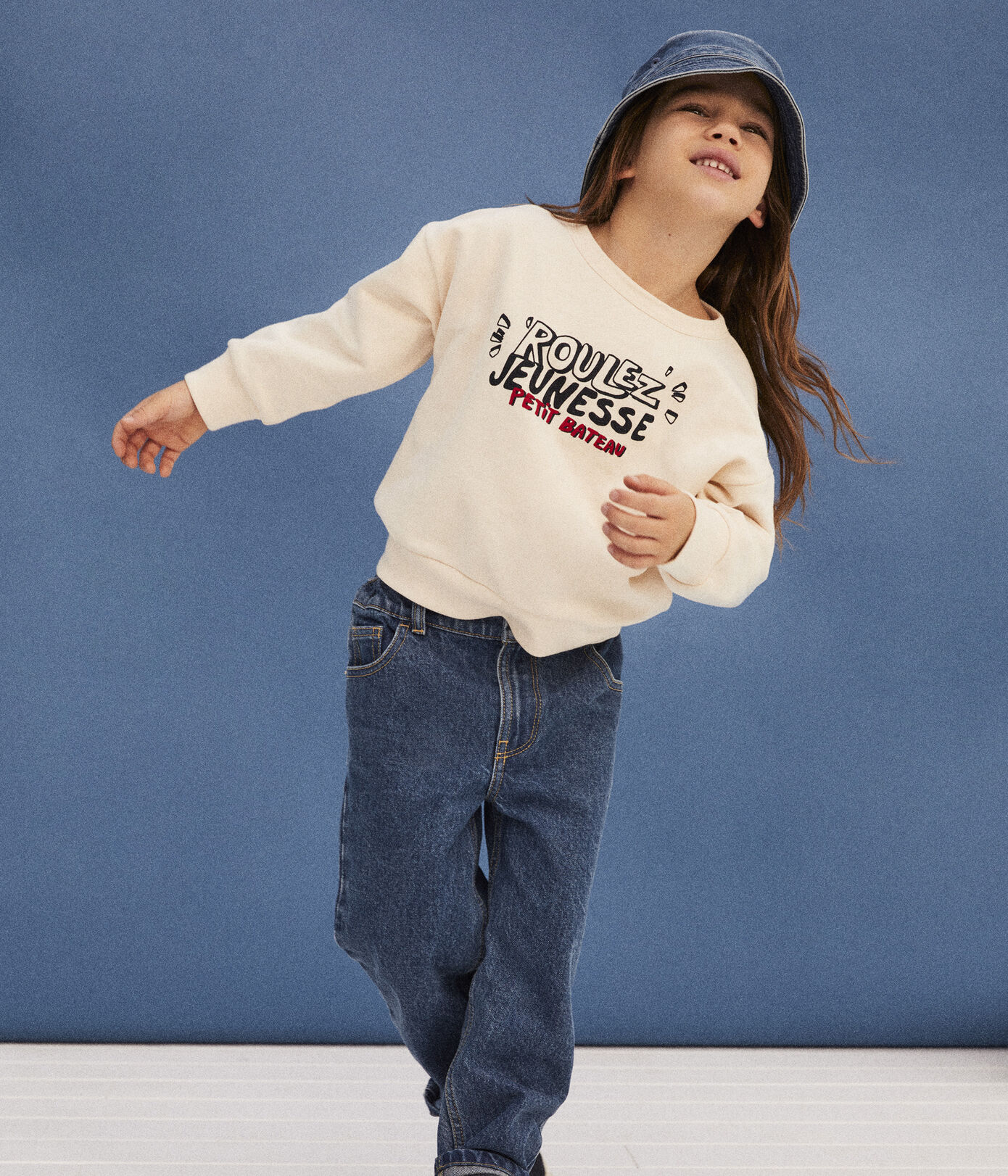 Sweatshirt imprimé en molleton enfant fille / garon