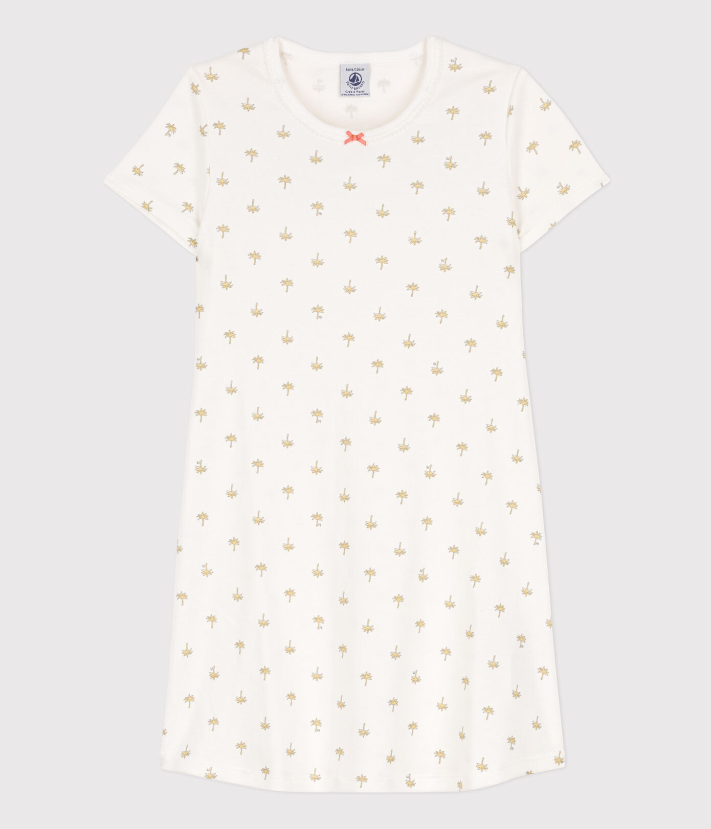 Chemise de nuit palmiers en coton petite fille