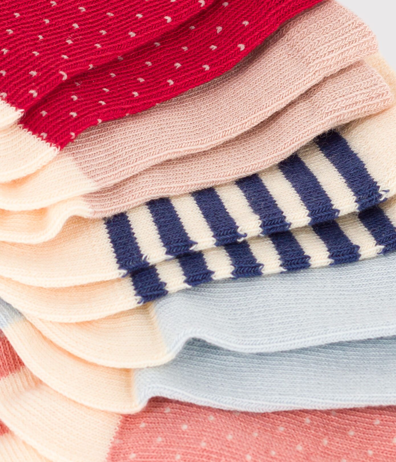 Lot de 5 paires de chaussettes pois en jersey de coton bébé