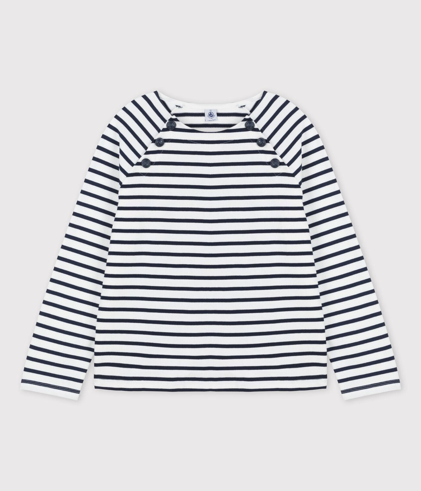 Marinière boutonnée en coton Femme