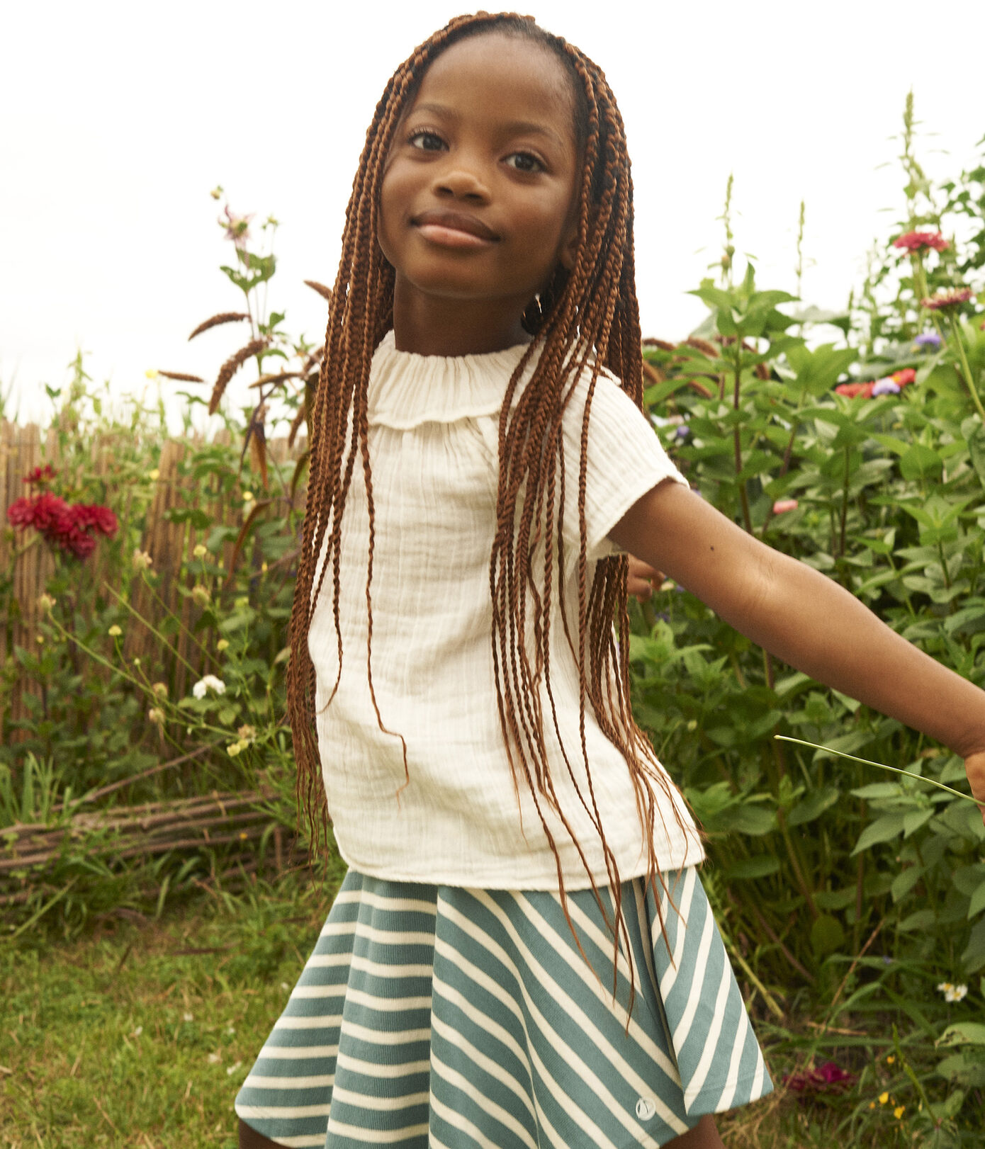 Blouse en gaze de coton bio enfant fille