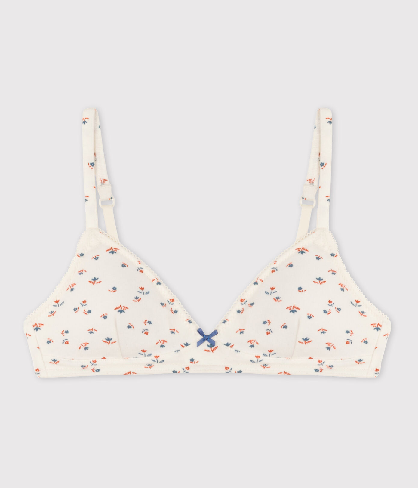 Soutien-gorge paddé fleur fille en coton et élasthanne