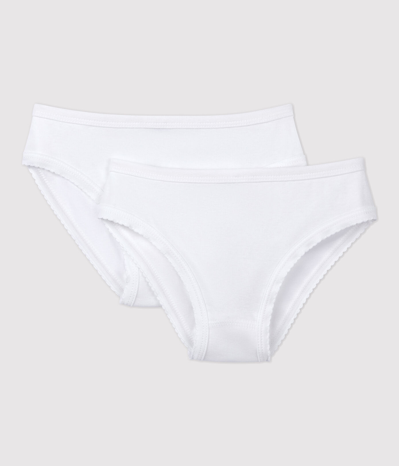 Lot de 2 culottes blanches fille