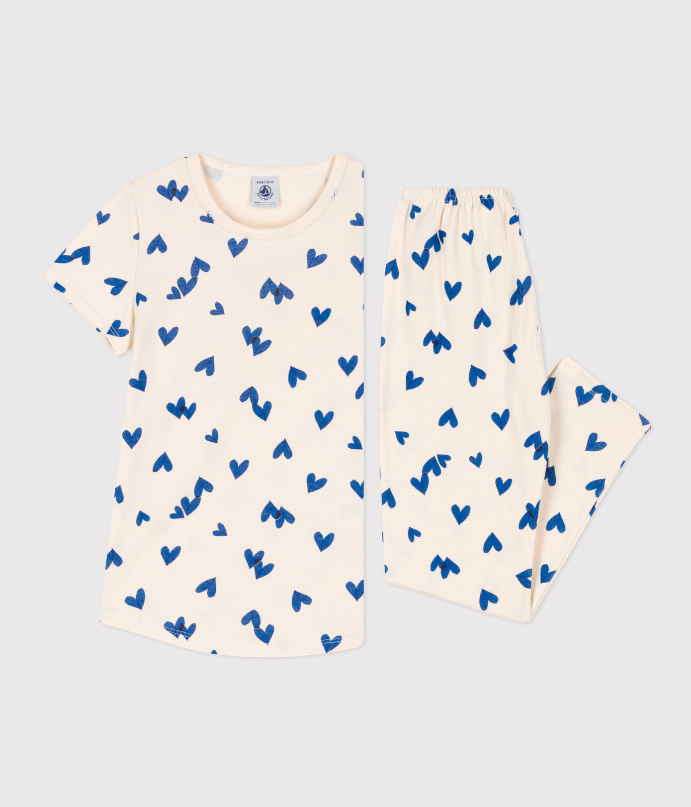 Pyjama manches courtes petite fille en coton