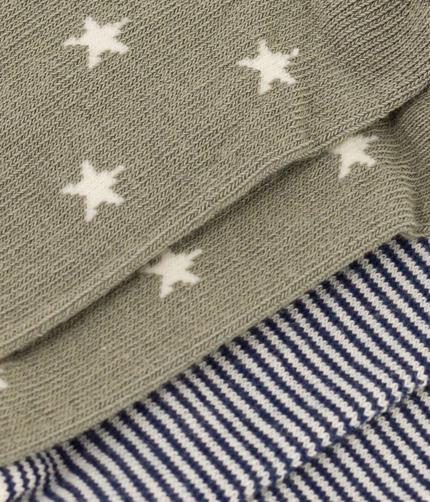 Lot de 2 paires de chaussettes étoiles en jersey de coton enfants