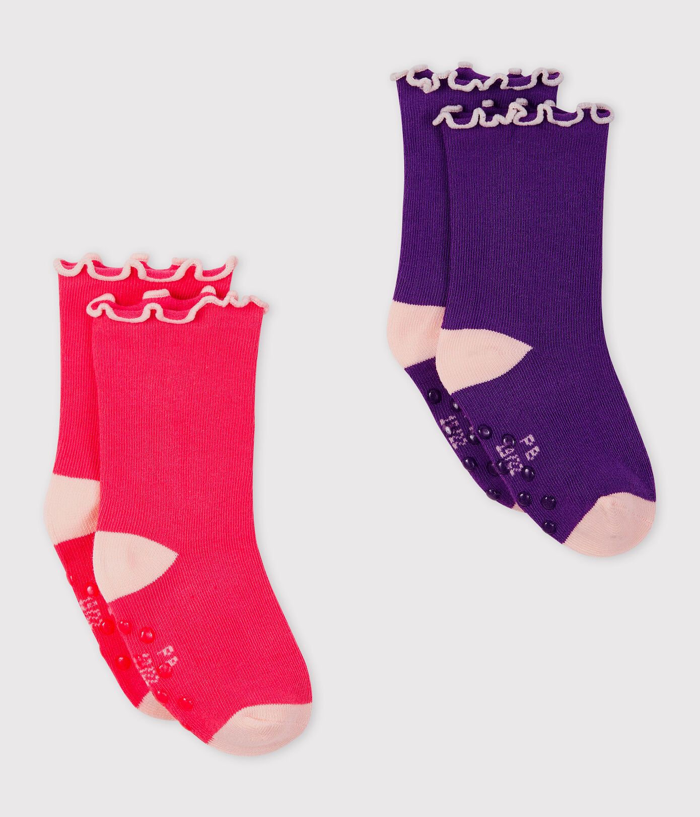 Lot de 2 paires de chaussettes bébé fille