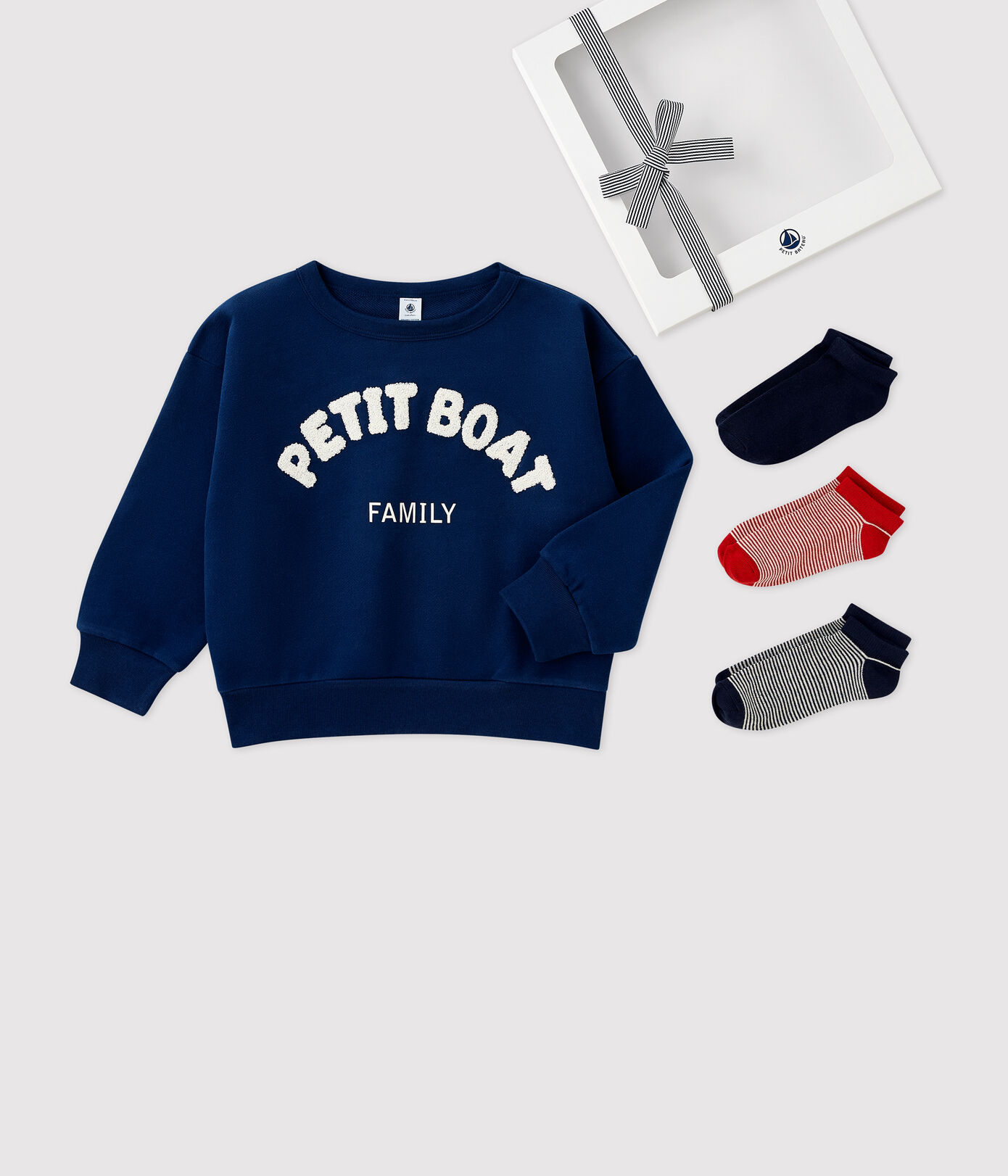 Coffret cadeau sweat et chaussettes enfant garon