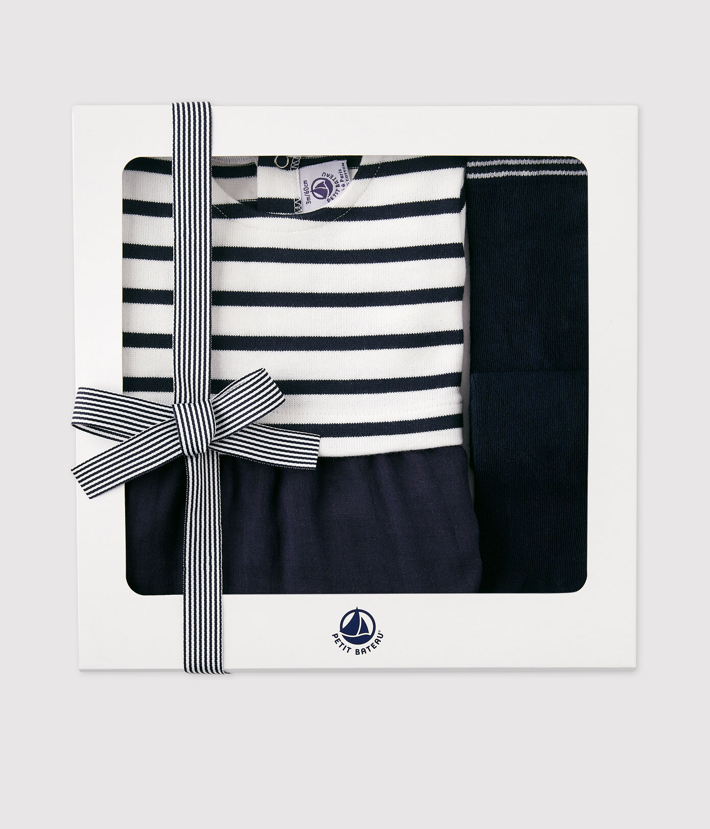 Coffret cadeau bébé robe et collants
