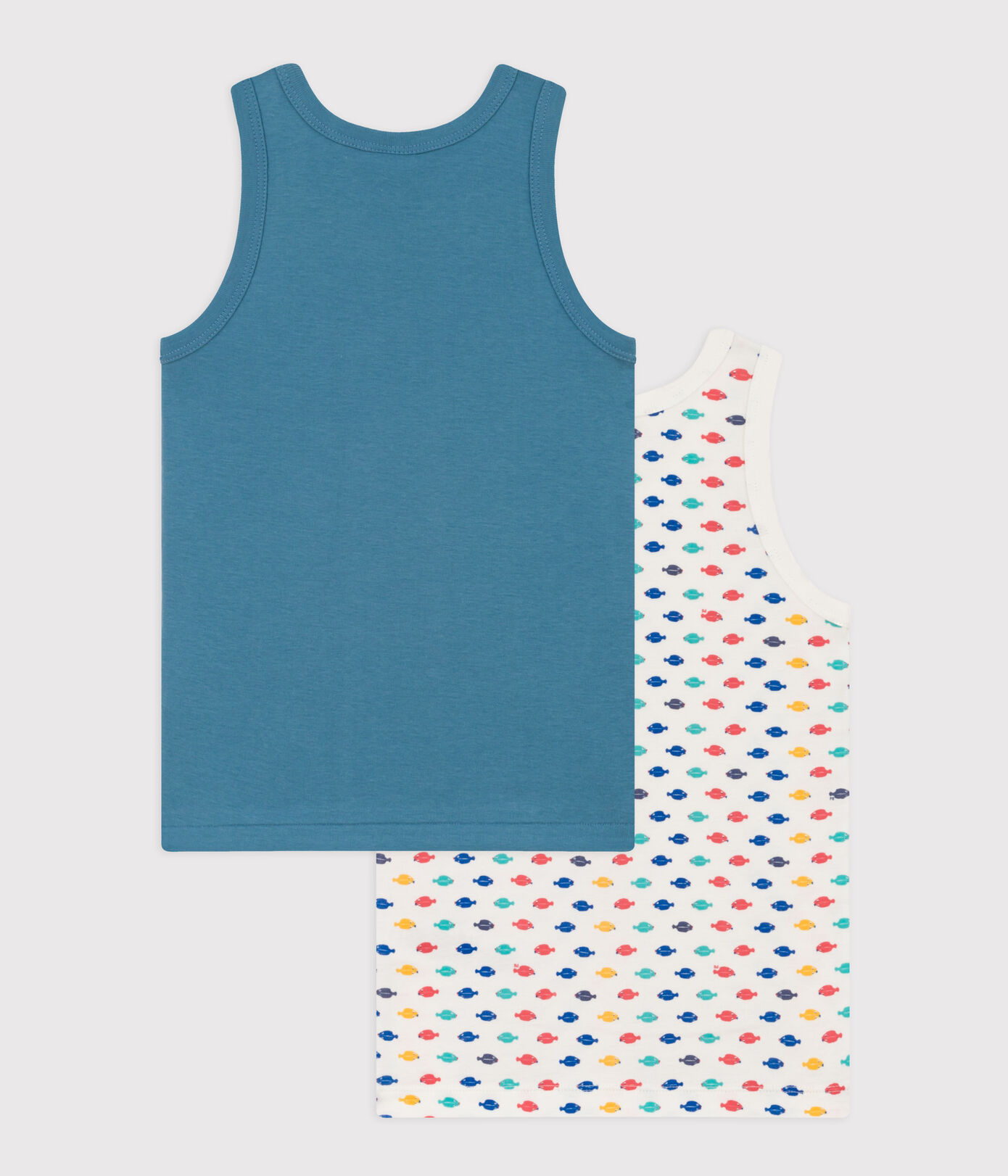 Lot de 2 débardeurs animaux marins en coton petit garon