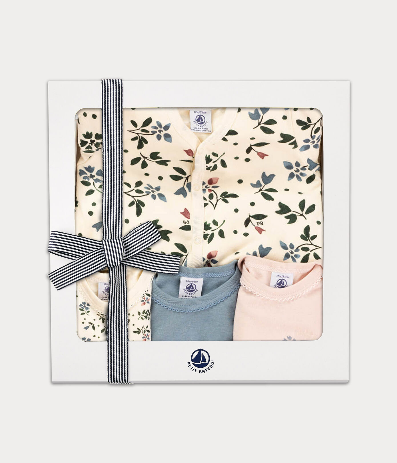 Coffret cadeau fleurs bébé