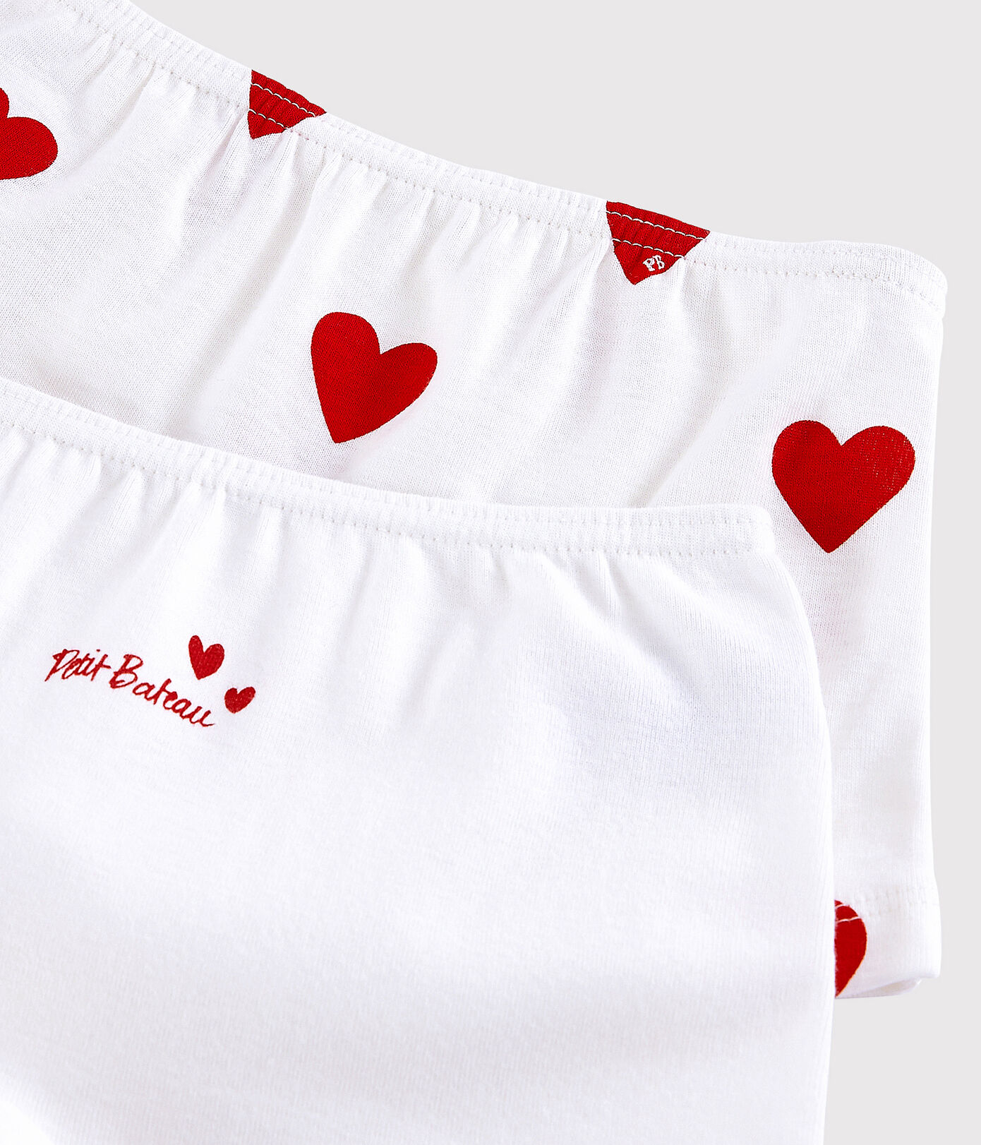 Lot de 2 shorties cur petite fille en coton