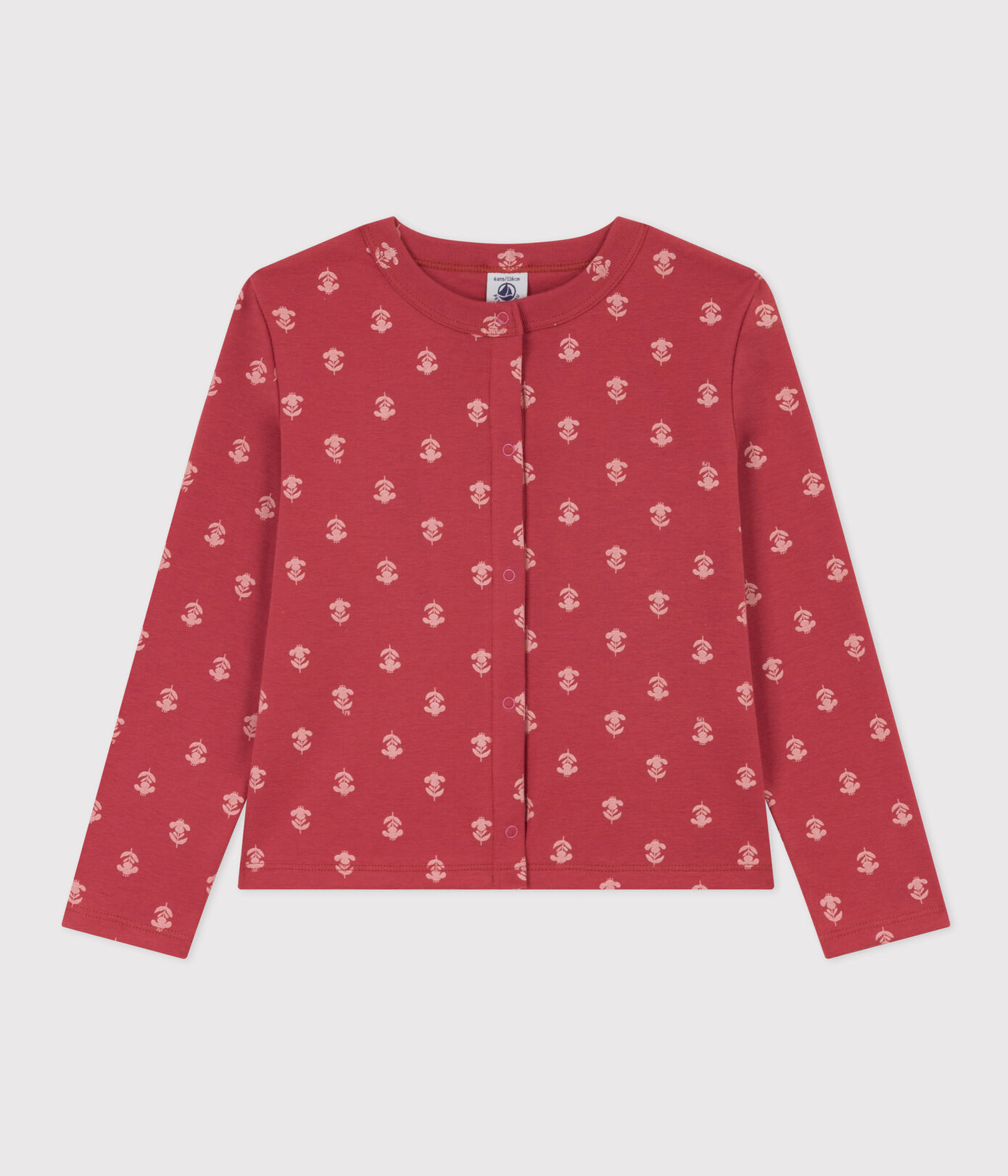 Cardigan imprimé en coton enfant fille
