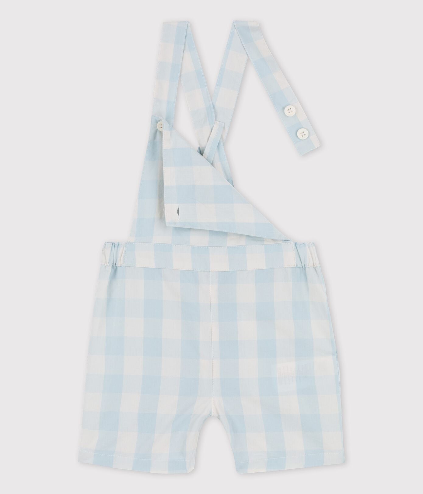 Salopette courte en popeline bébé