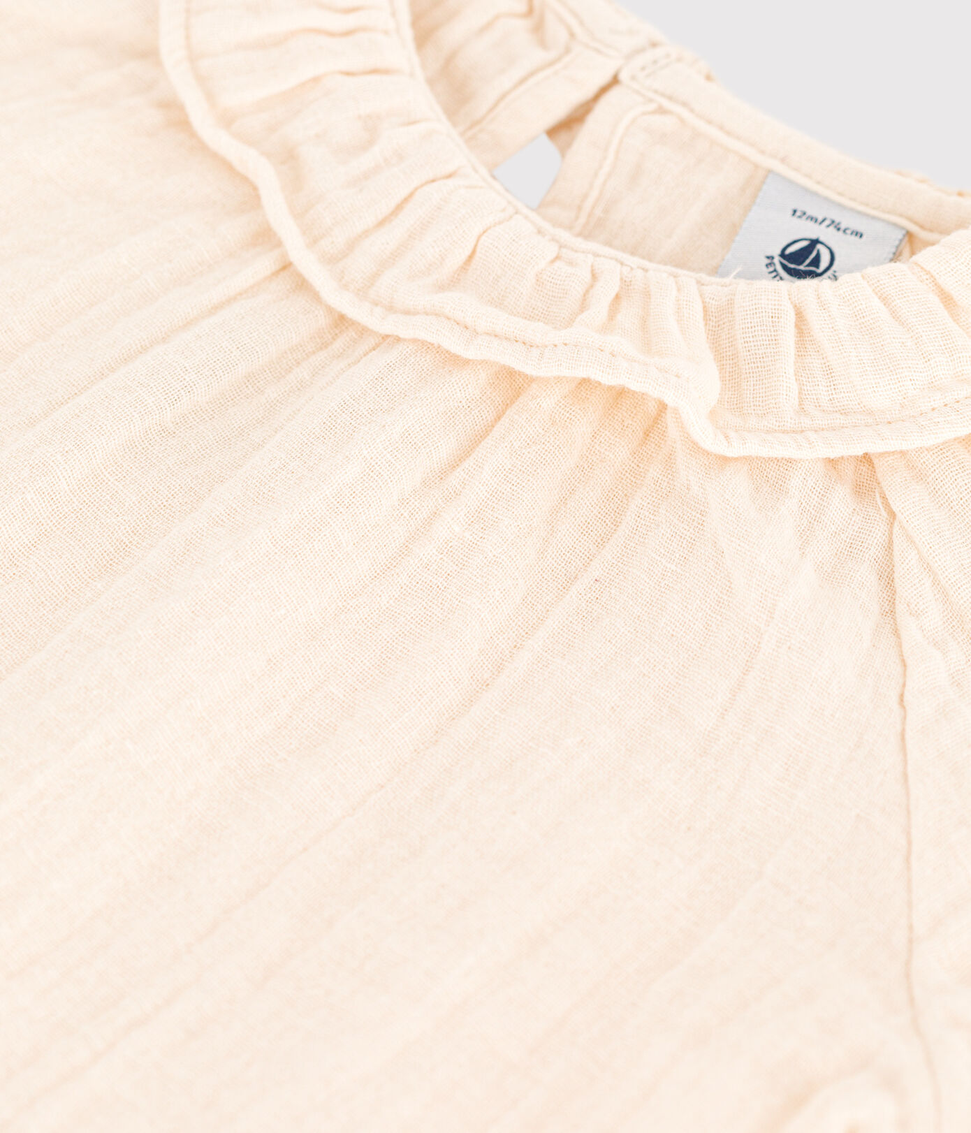 Blouse manches courtes bébé en gaze de coton