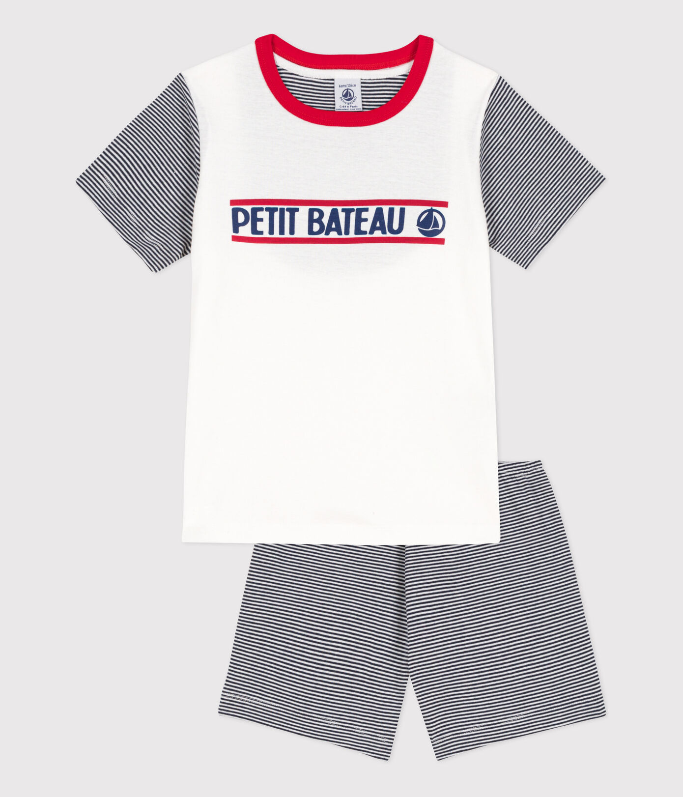 Pyjacourt Petit Bateau en coton petite fille/petit garon