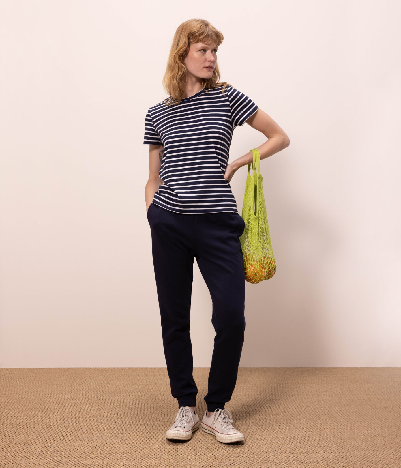 Tee-shirt LE DROIT col rond en coton Femme