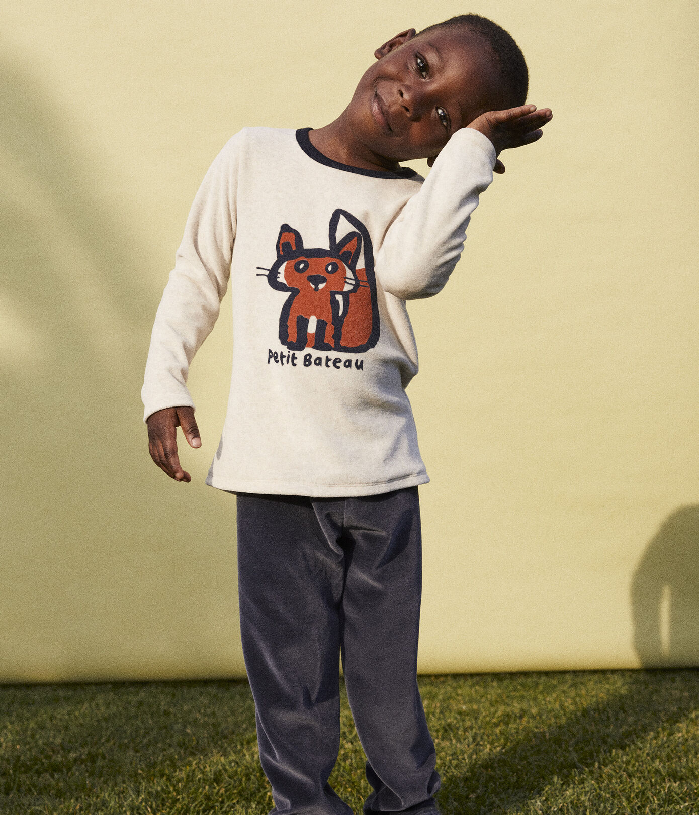 Pyjama renard petite fille / petit garon en velours