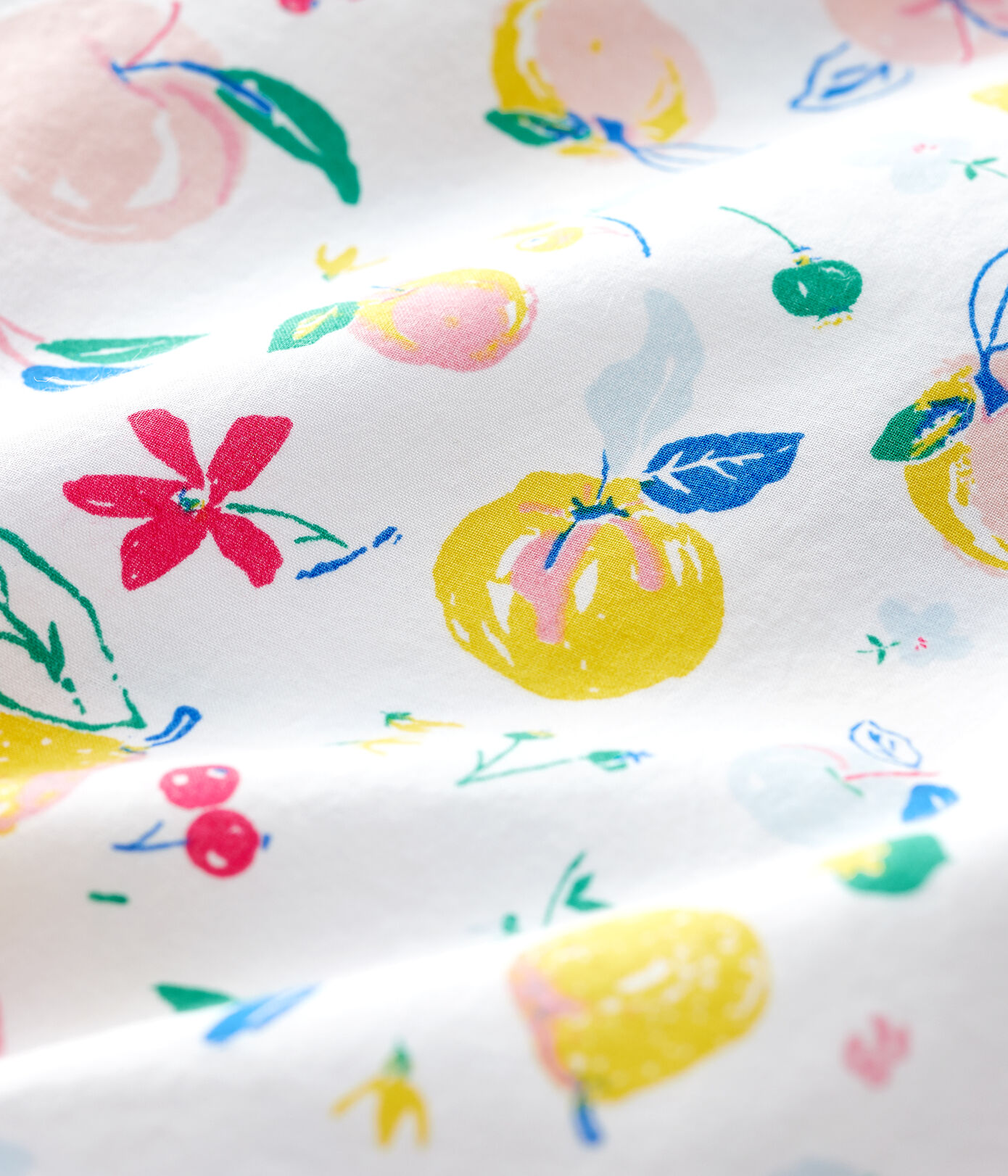 Blouse manches courtes en popeline bébé fille