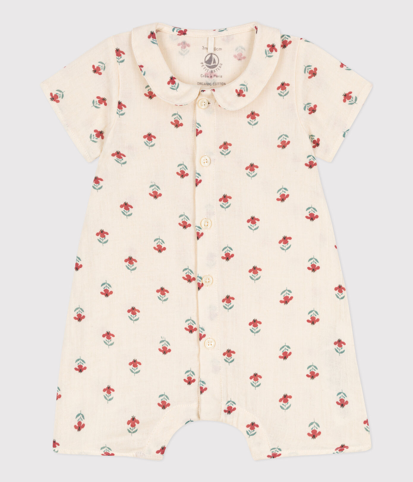 Combinaison imprimée en gaze de coton bébé