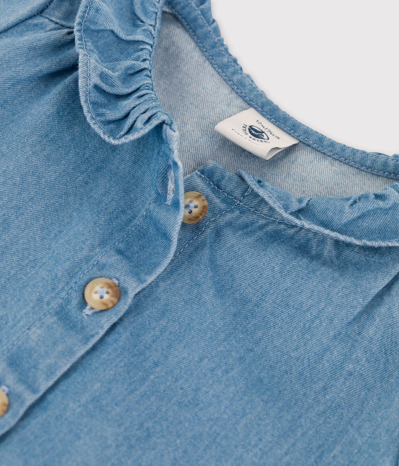 Blouse en denim léger bio bébé