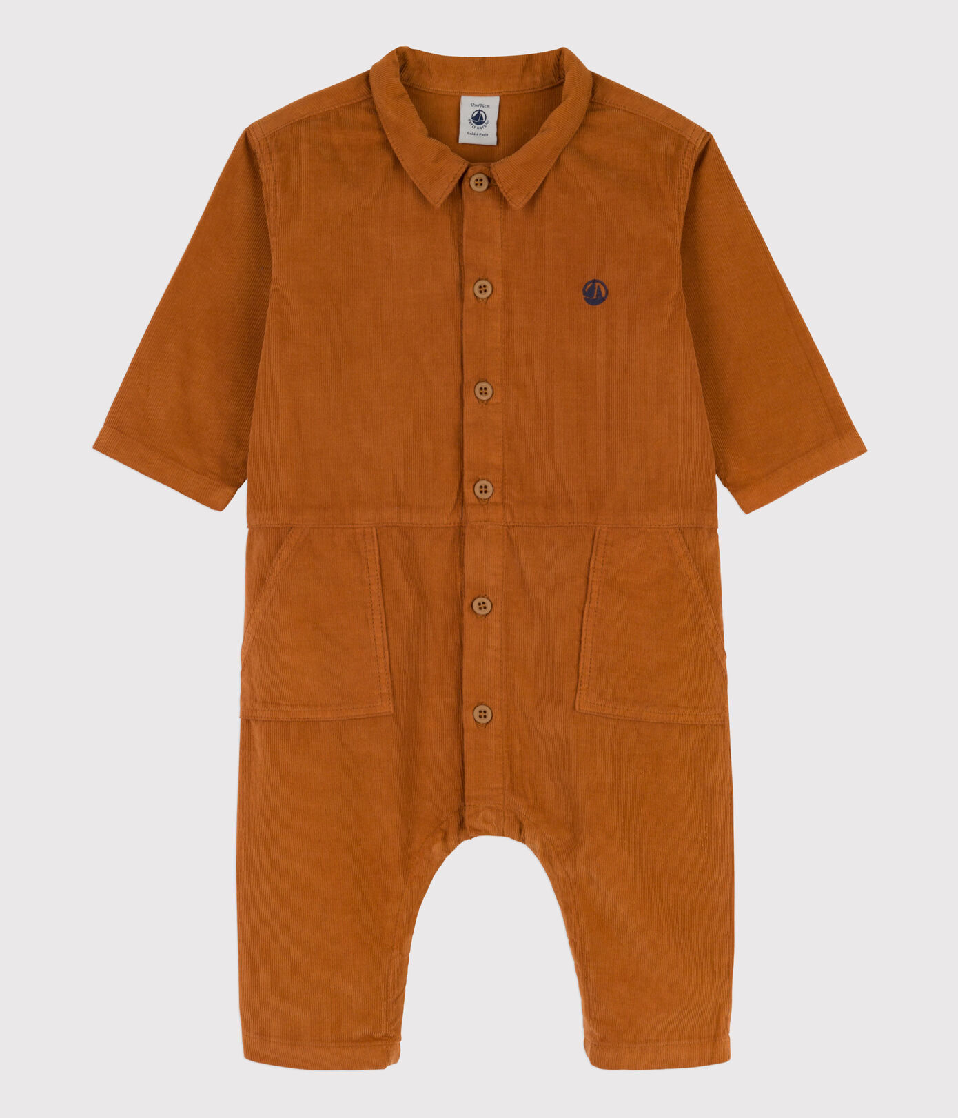 Combinaison bébé longue en velours fin