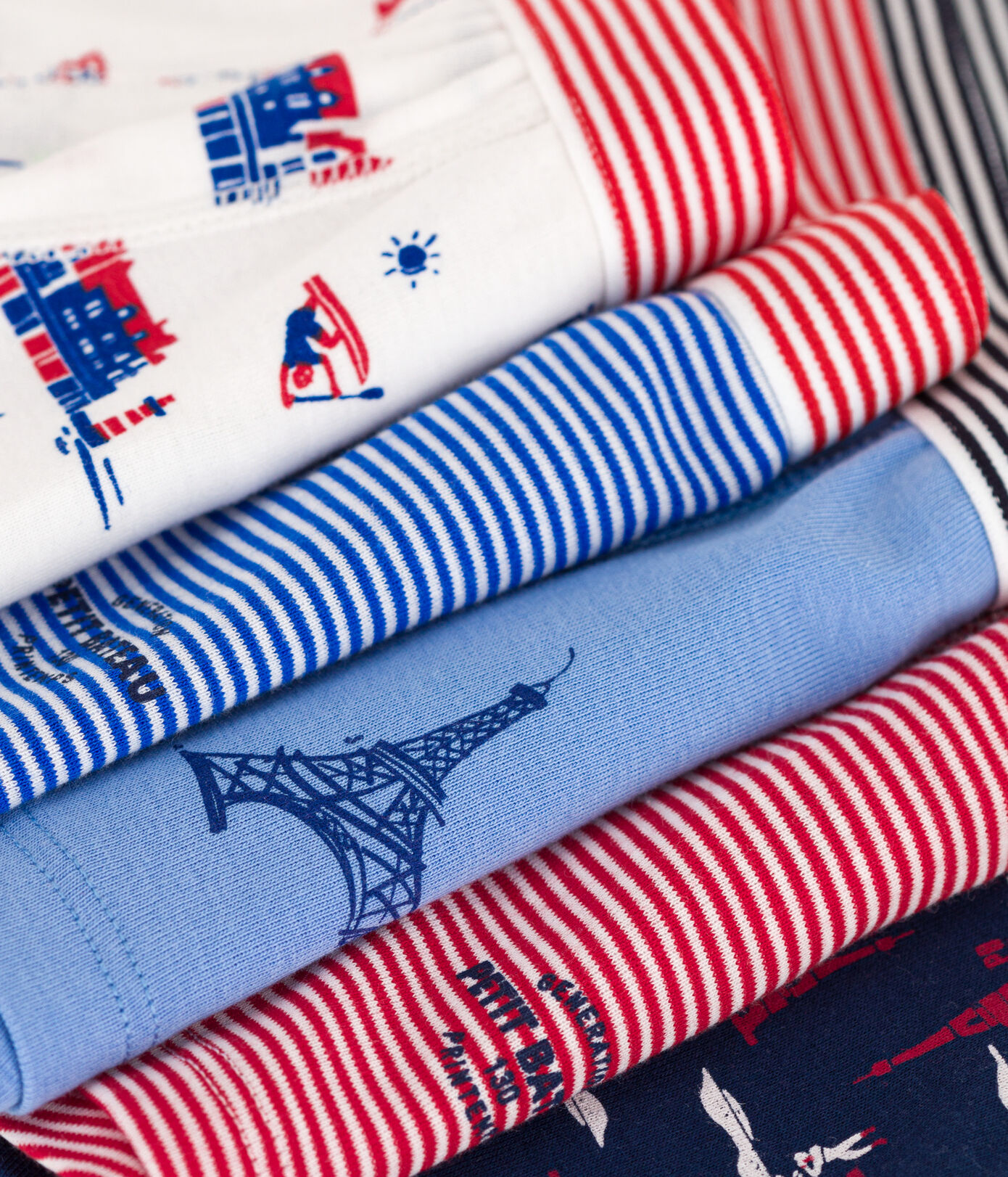 Lot de 5 boxers Paris en coton petit garon