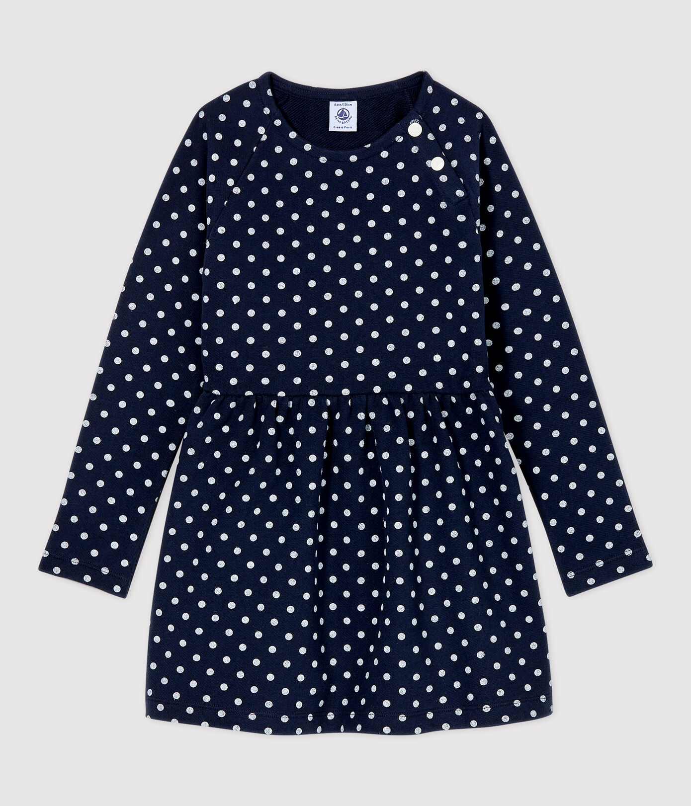 Robe manches longues en molleton enfant fille