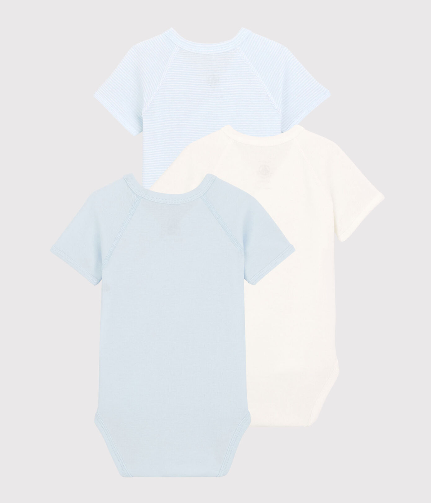 Lot de 3 bodies bébé en coton biologique