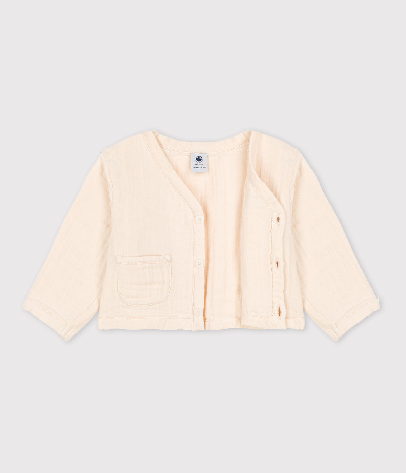 Cardigan bébé en gaze de coton