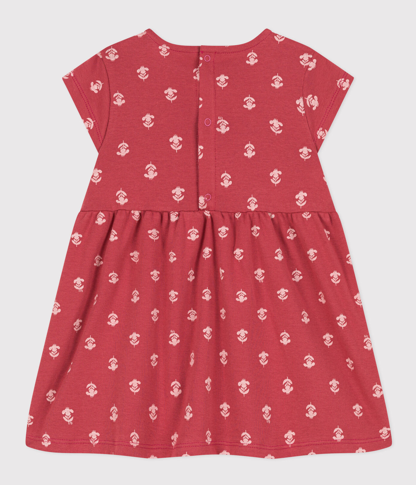 Robe manches courtes bébé en coton imprimé