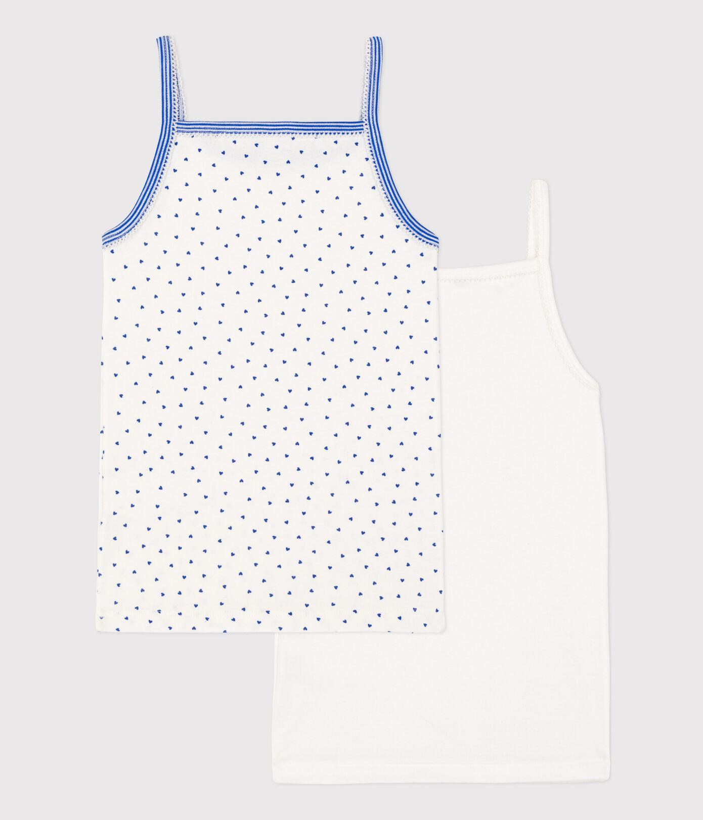 Lot de 2 chemises à bretelles en coton petite fille