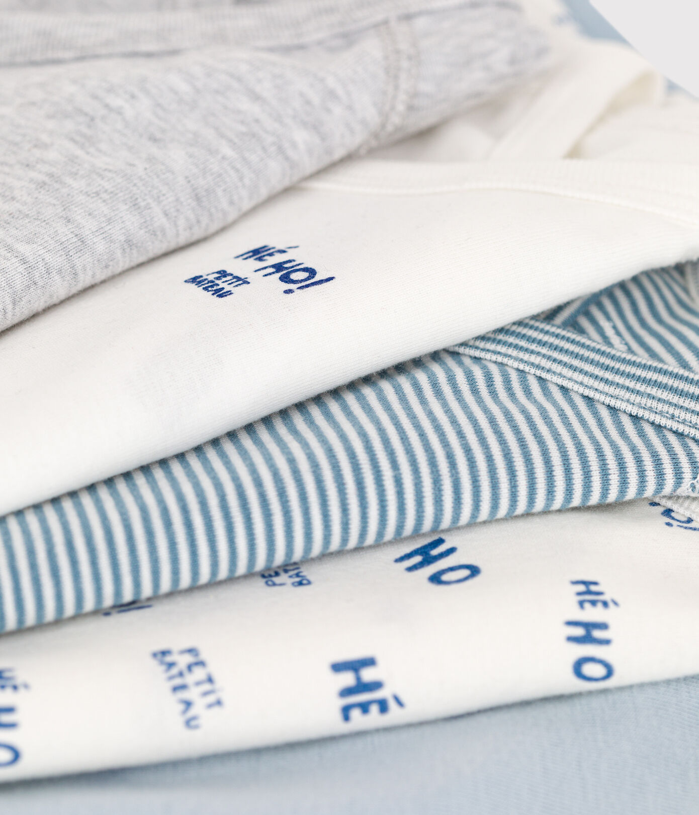 Lot de 5 bodies manches longues bébé en coton