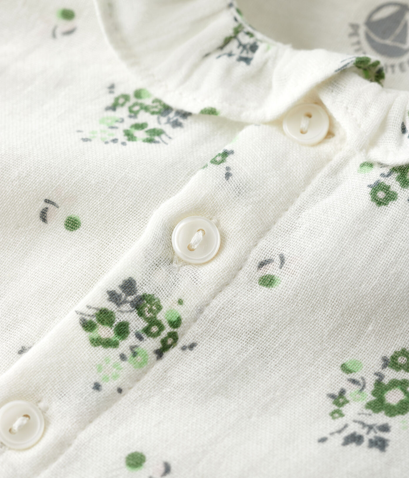 Blouse imprimé fleuri en gaze de coton bio bébé