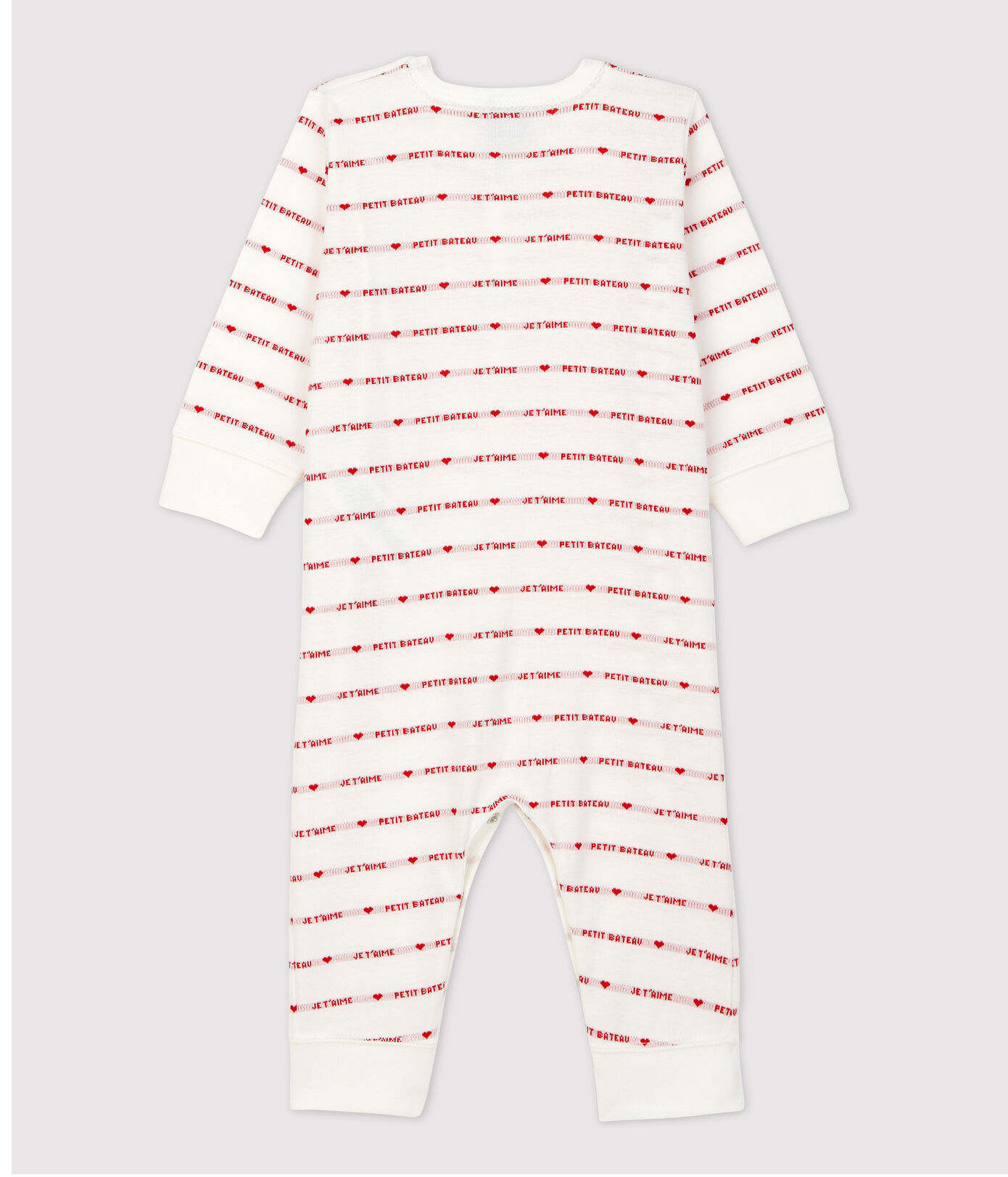 Dors-bien bébé sans pied Petit Bateau je t'aime en coton biologique