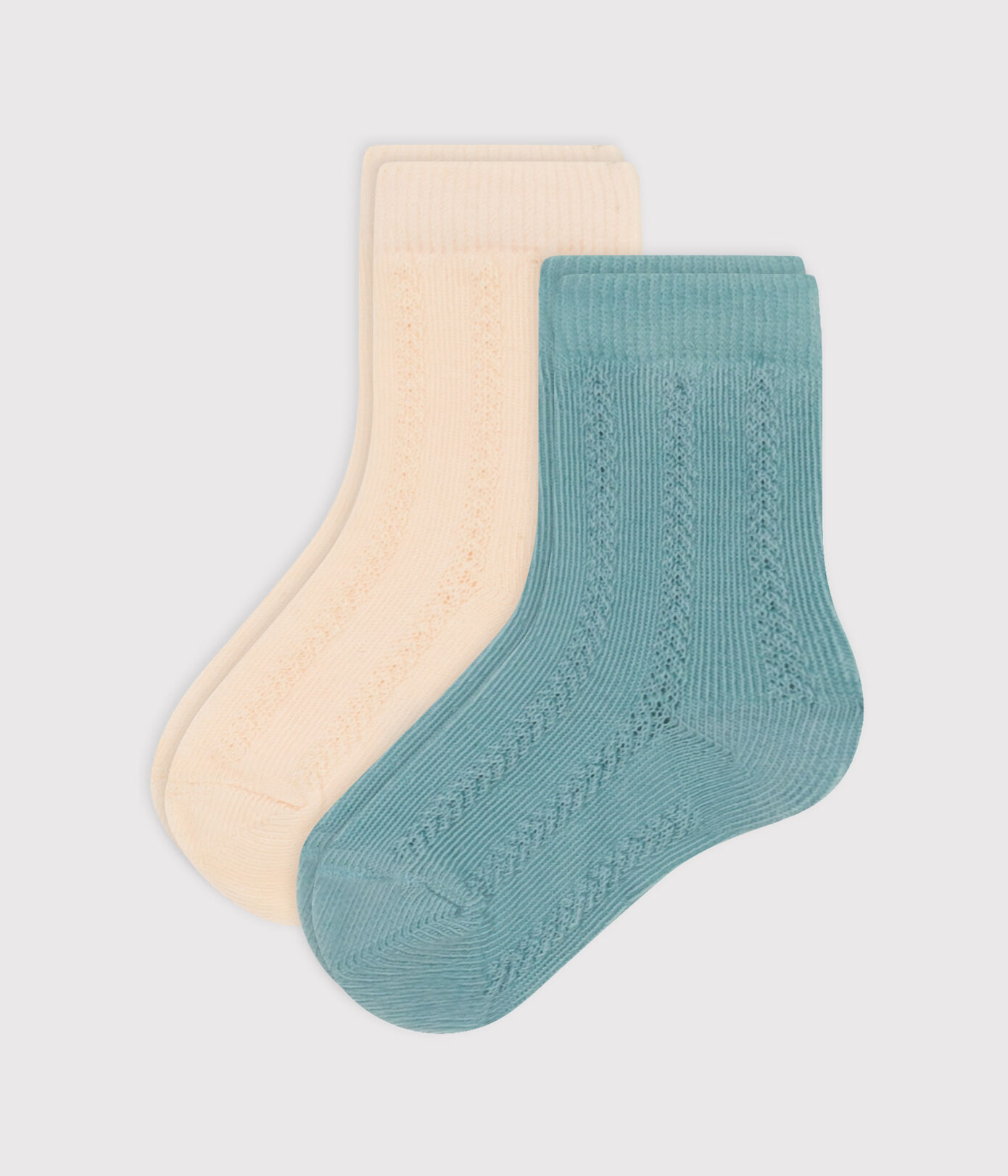 Lot de 2 paires de chaussettes unies en jersey de coton bébé