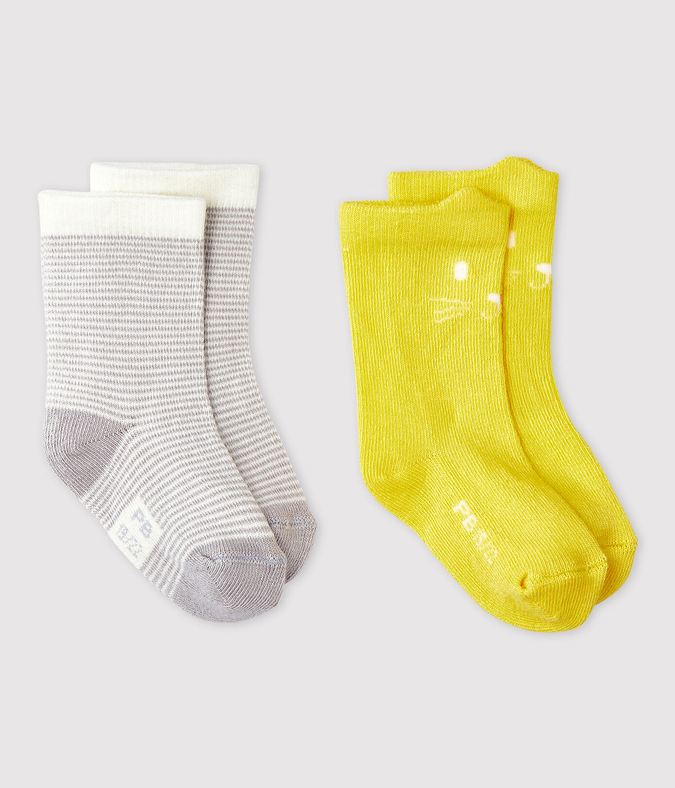 Lot de 2 chaussettes à motif bébé fille