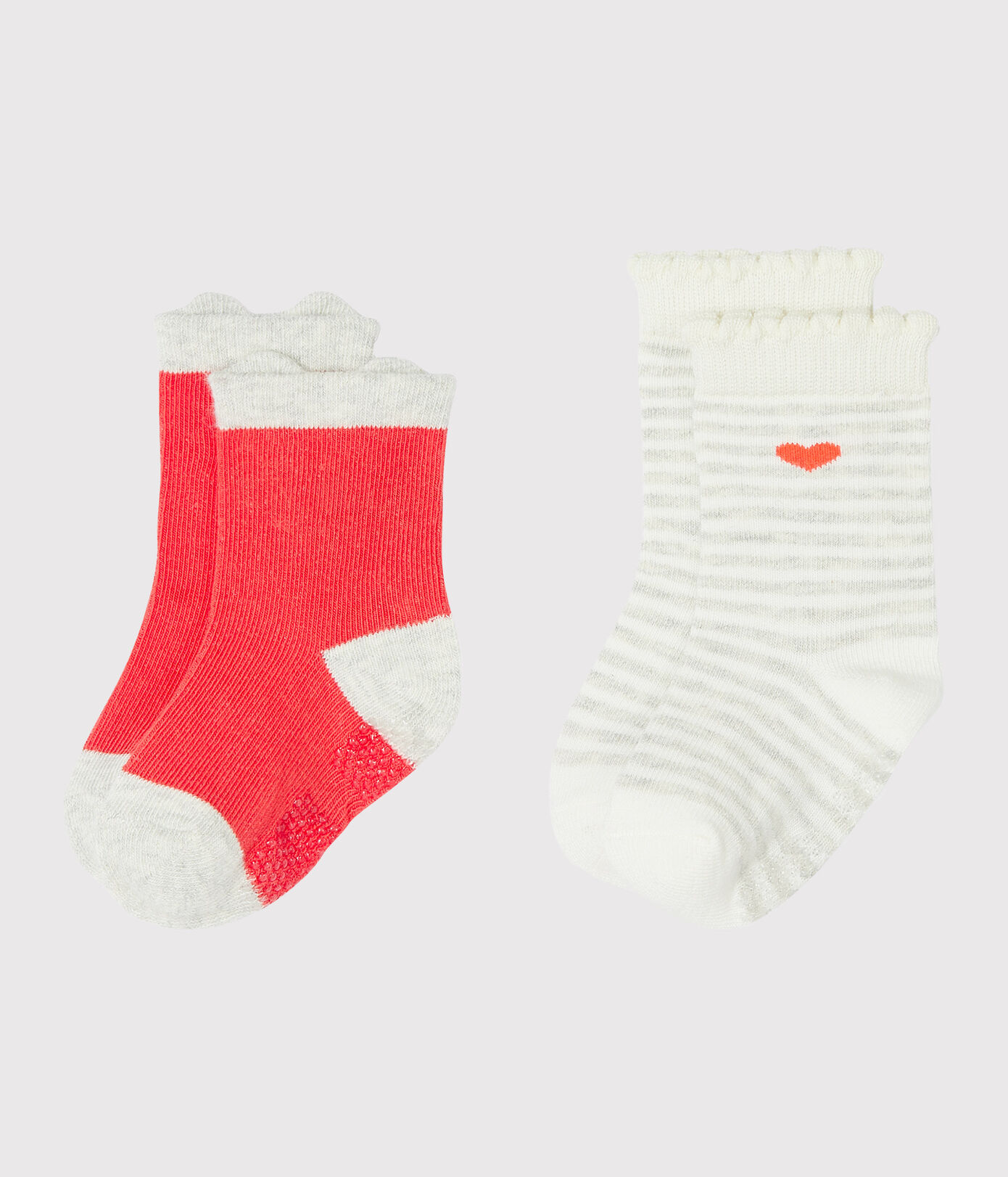 Lot de 2 paires de chaussettes bébé fille
