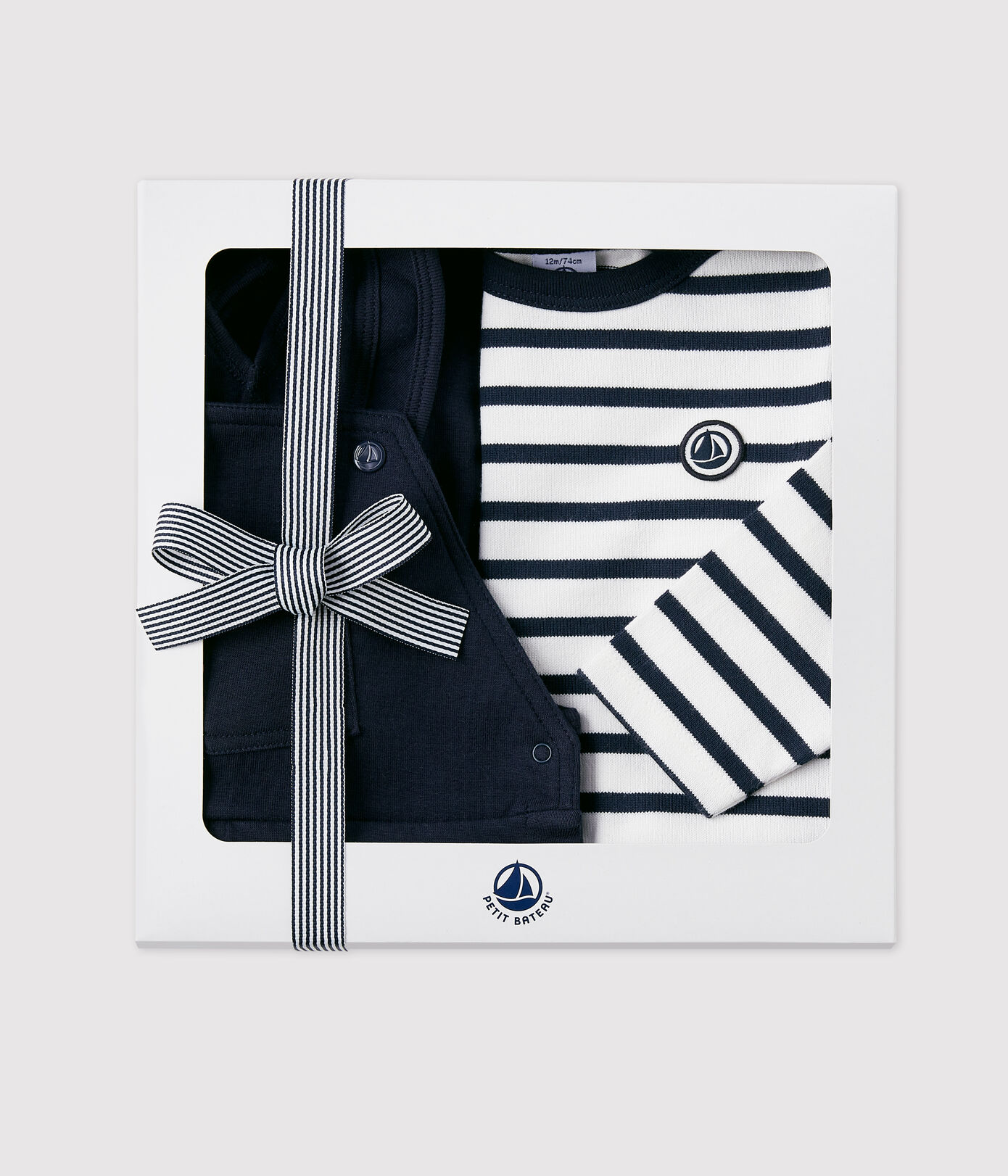 Coffret cadeau bébé salopette et marinière