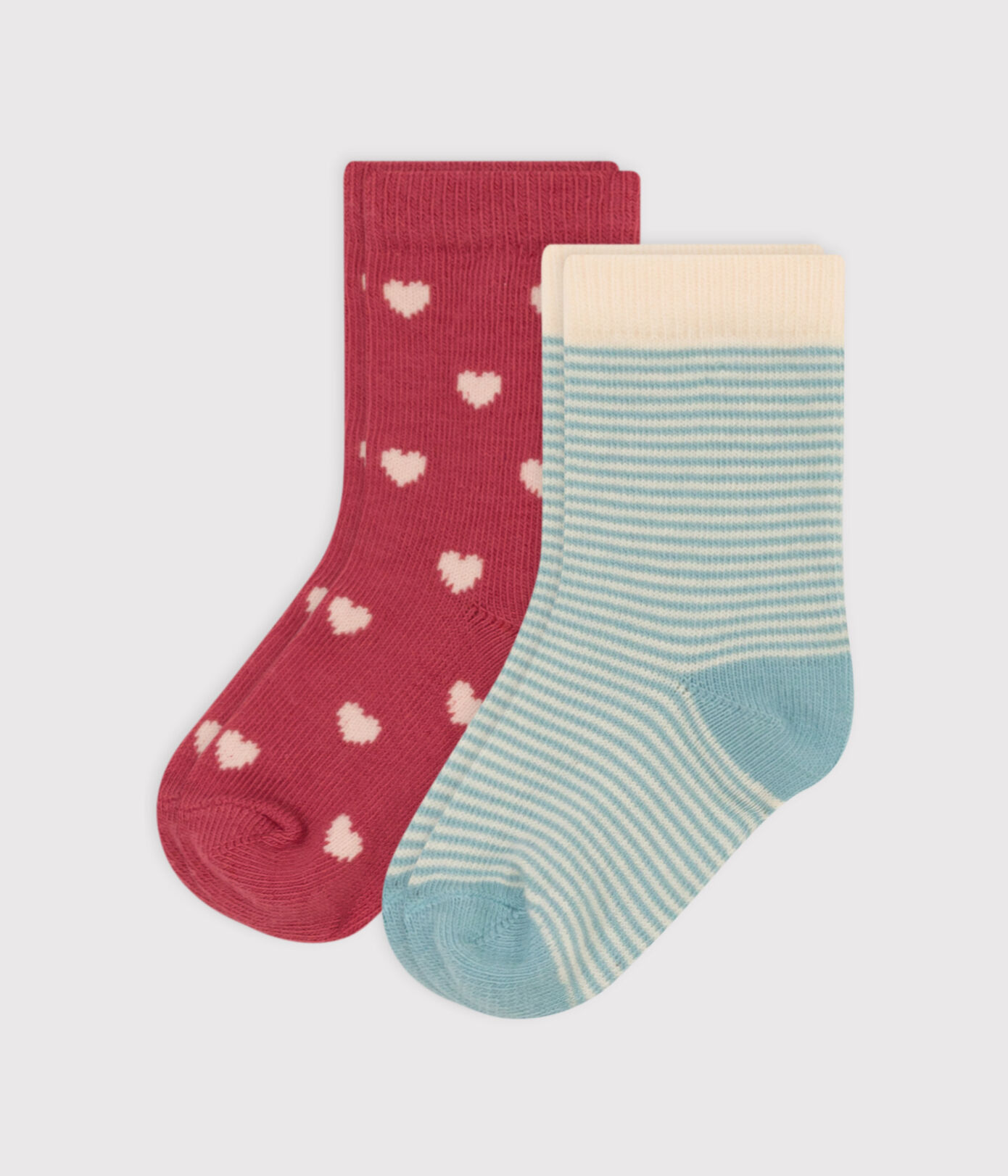 Lot de 2 paires de chaussettes curs en jersey de coton bébé