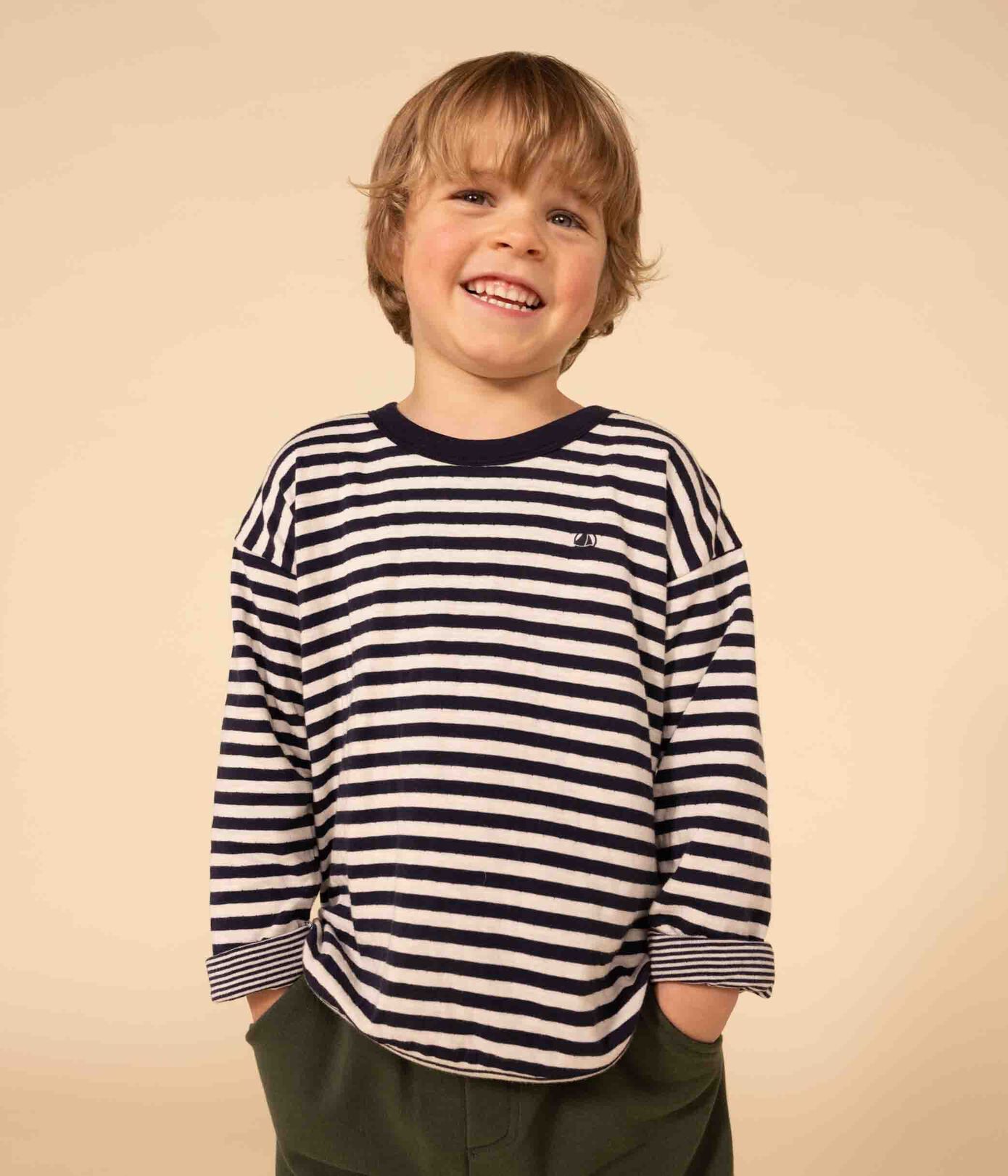 Tee-shirt manches longues en tubique enfant garon