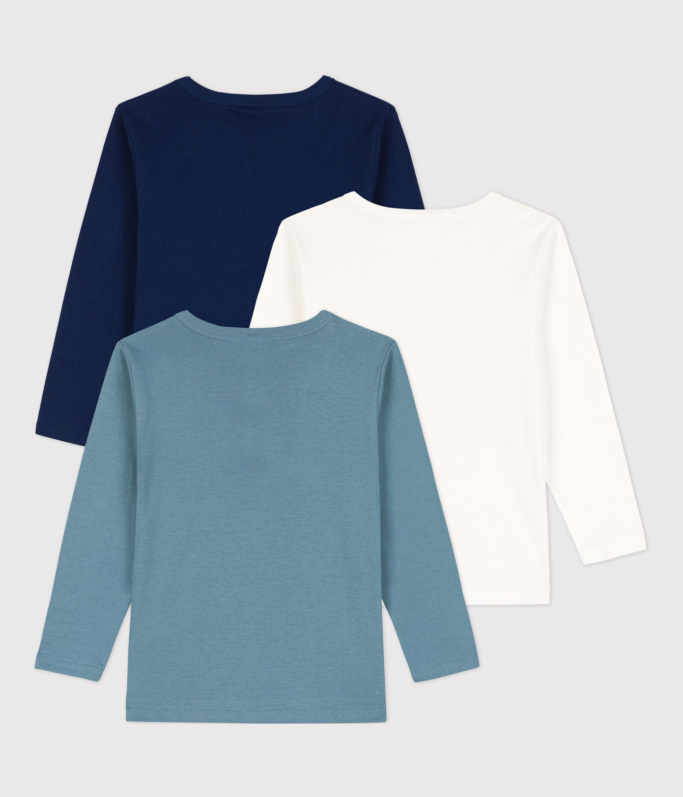 Lot de 3 tee-shirts manches longues enfant fille / garon en coton