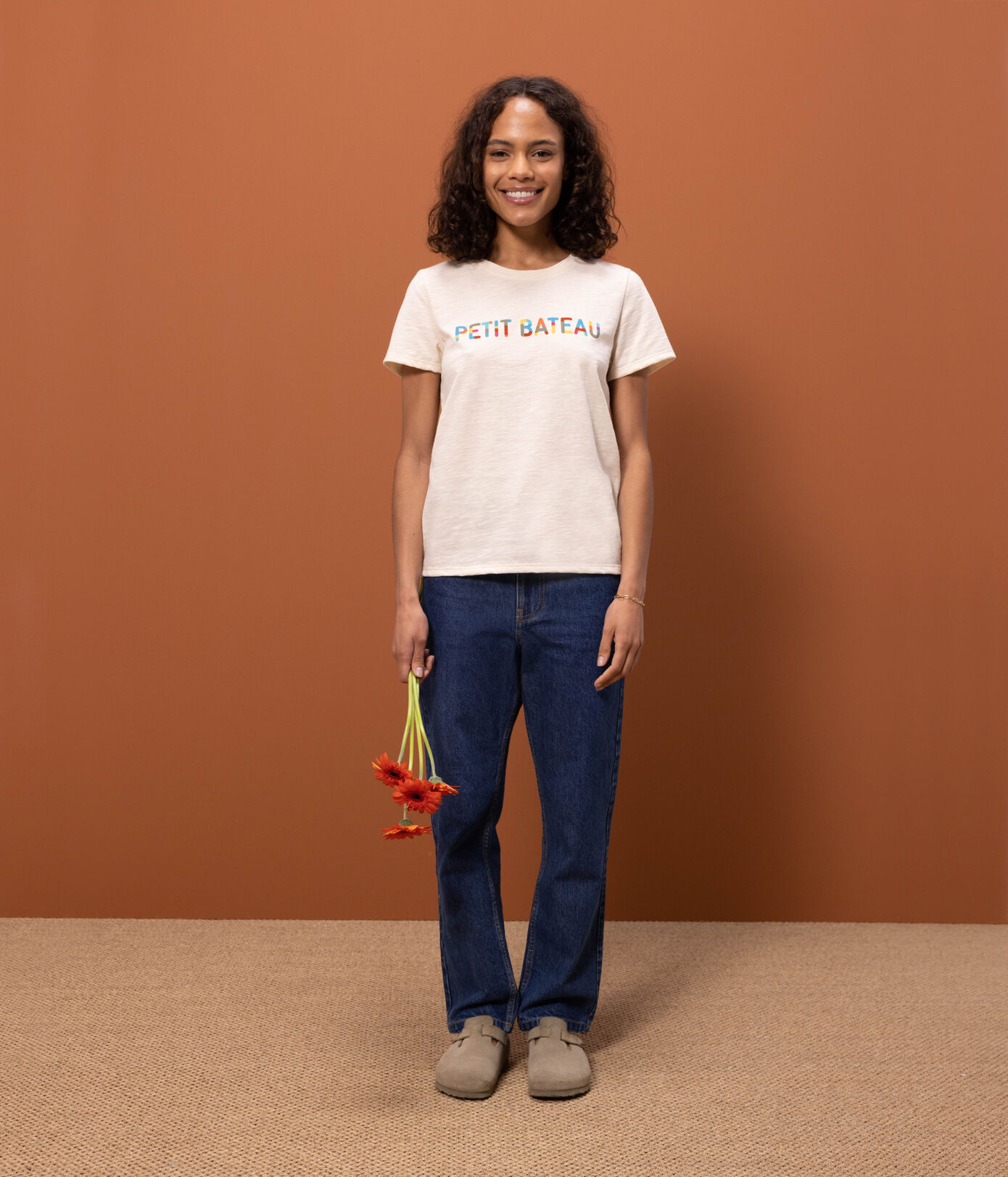 Tee-shirt LE DROIT col rond en coton Femme