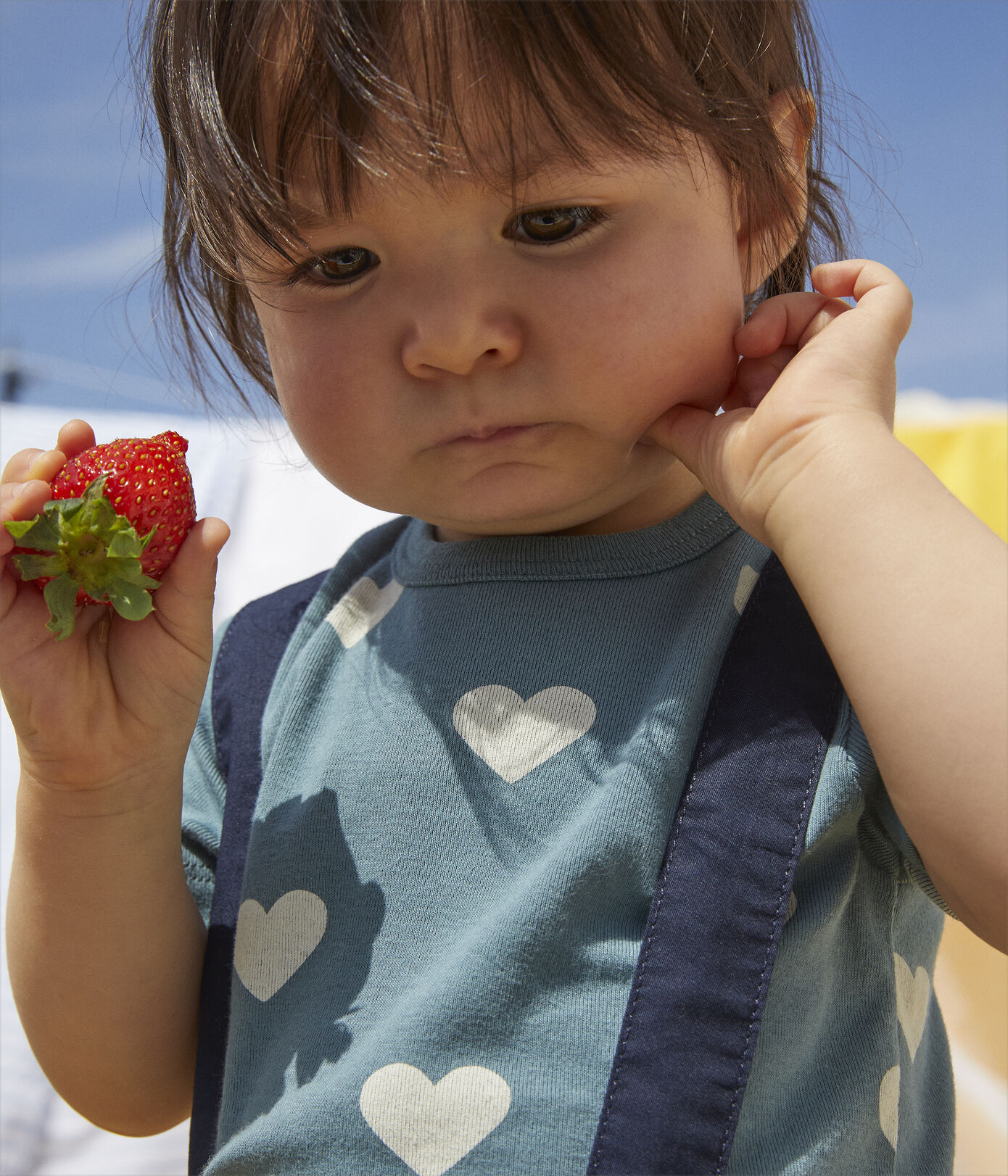 Tee-shirt manches courtes imprimé curs en coton bébé
