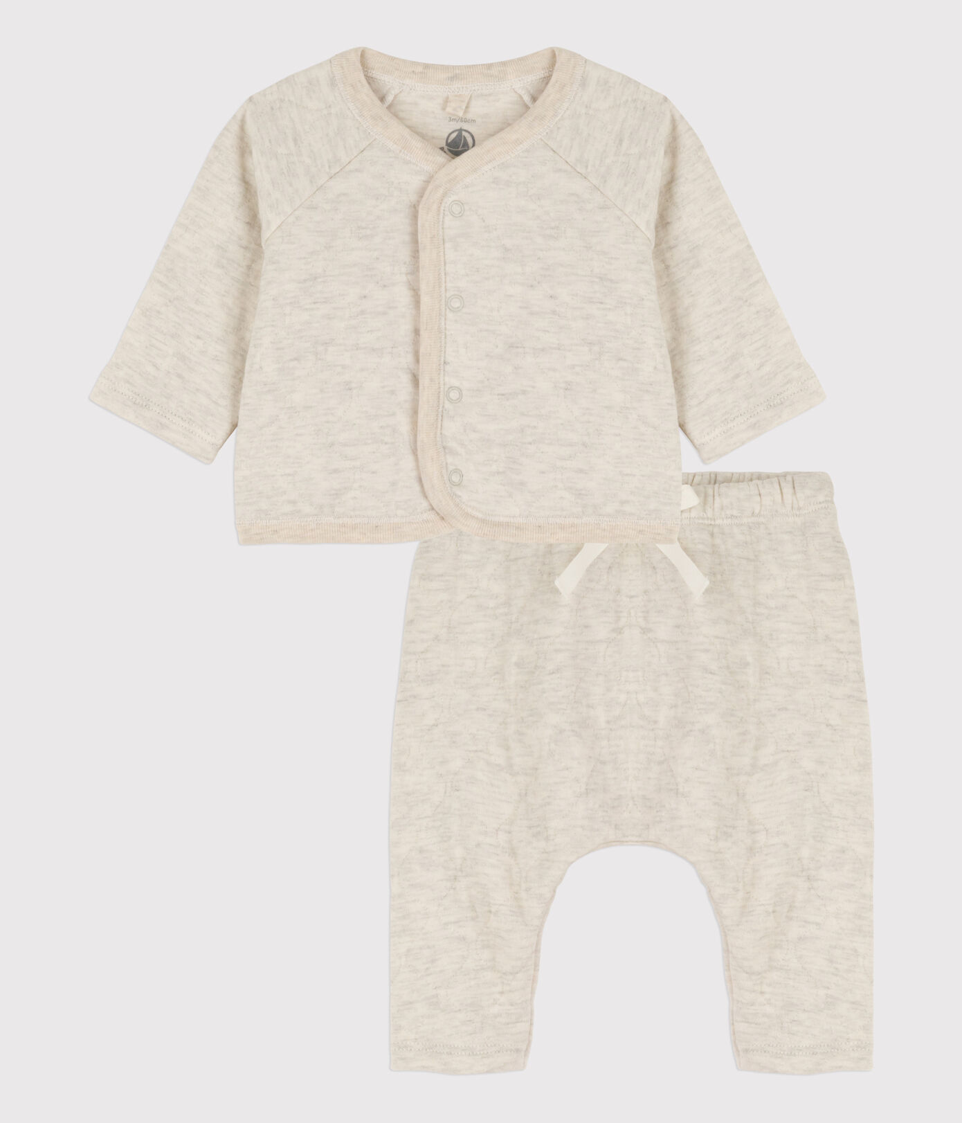Ensemble 2 pièces bébé matelassé en coton