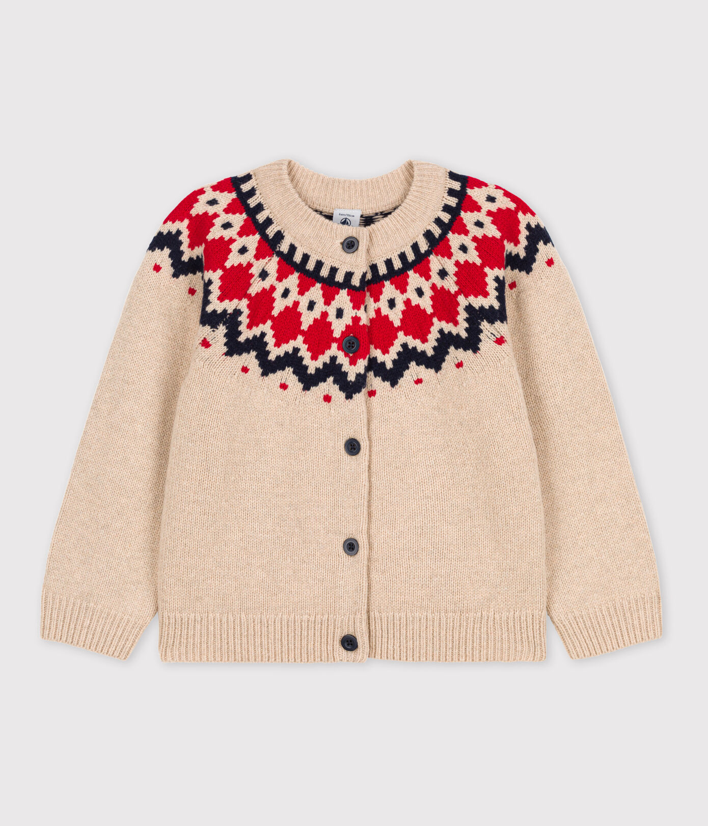 Cardigan laine et coton enfant fille