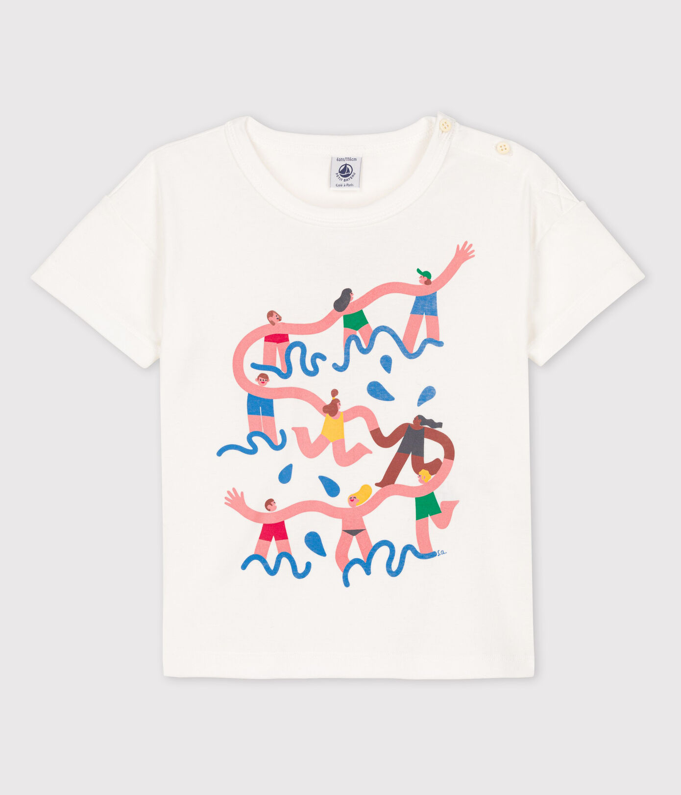 Tee-shirt garon Petit Bateau x Water Family