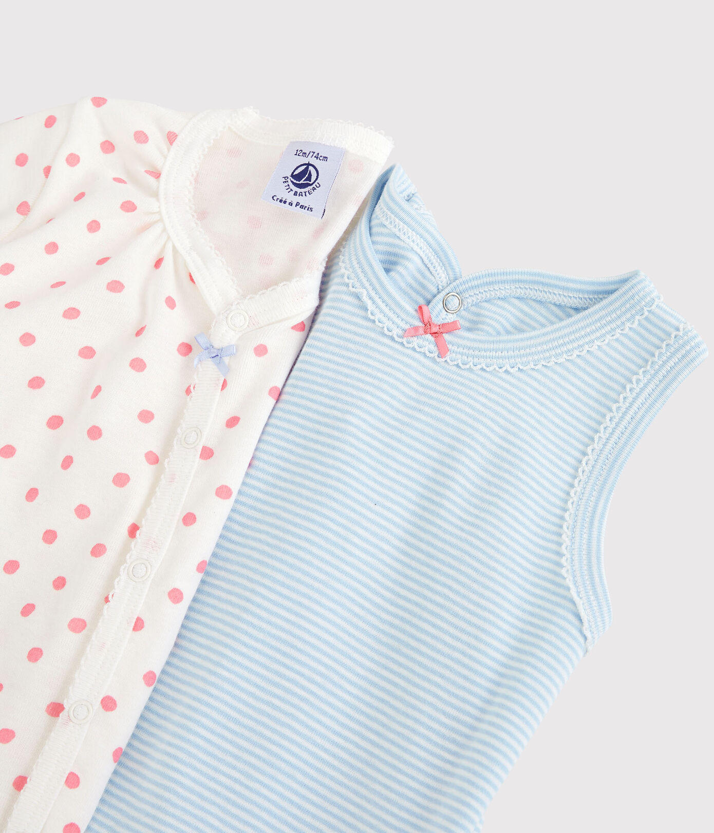 Lot de 2 combicourts en coton