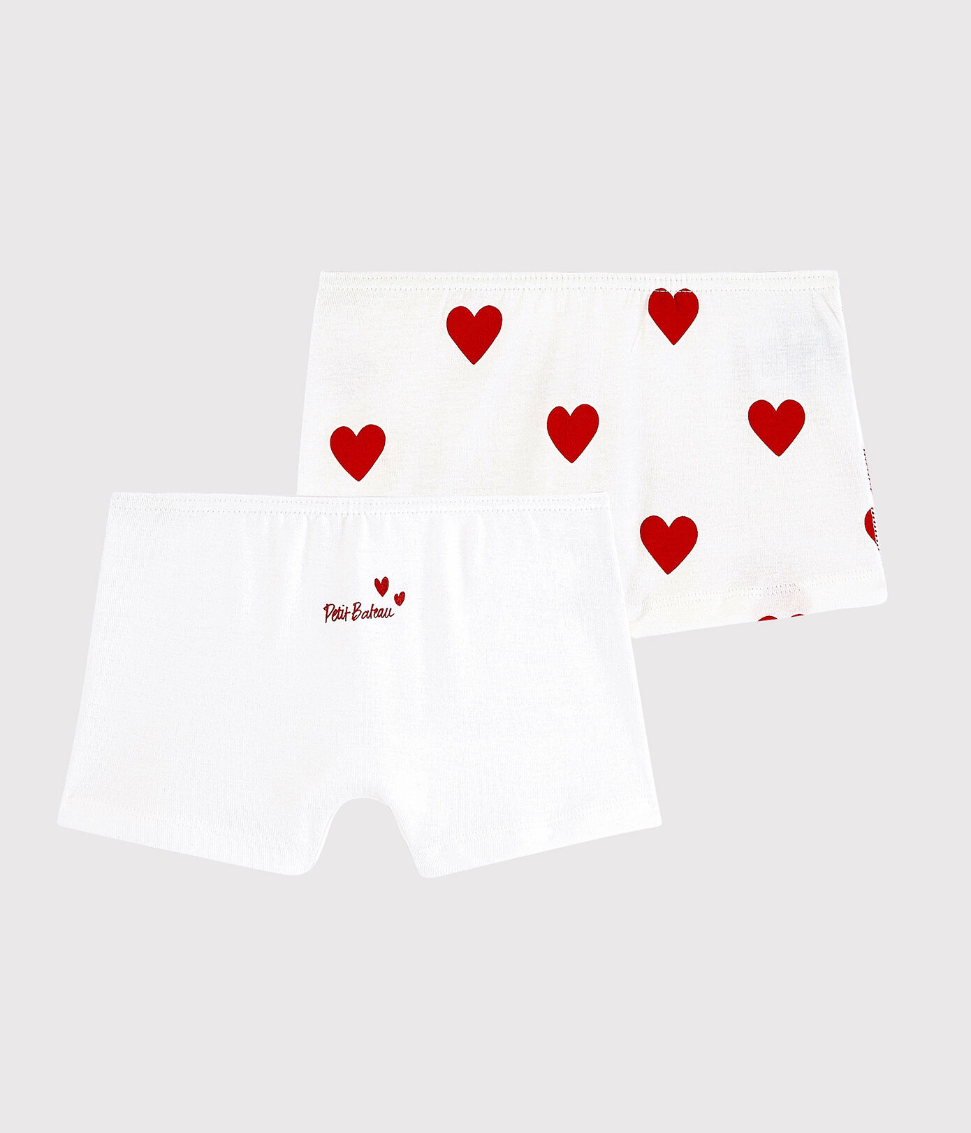 Lot de 2 shorties cur petite fille en coton